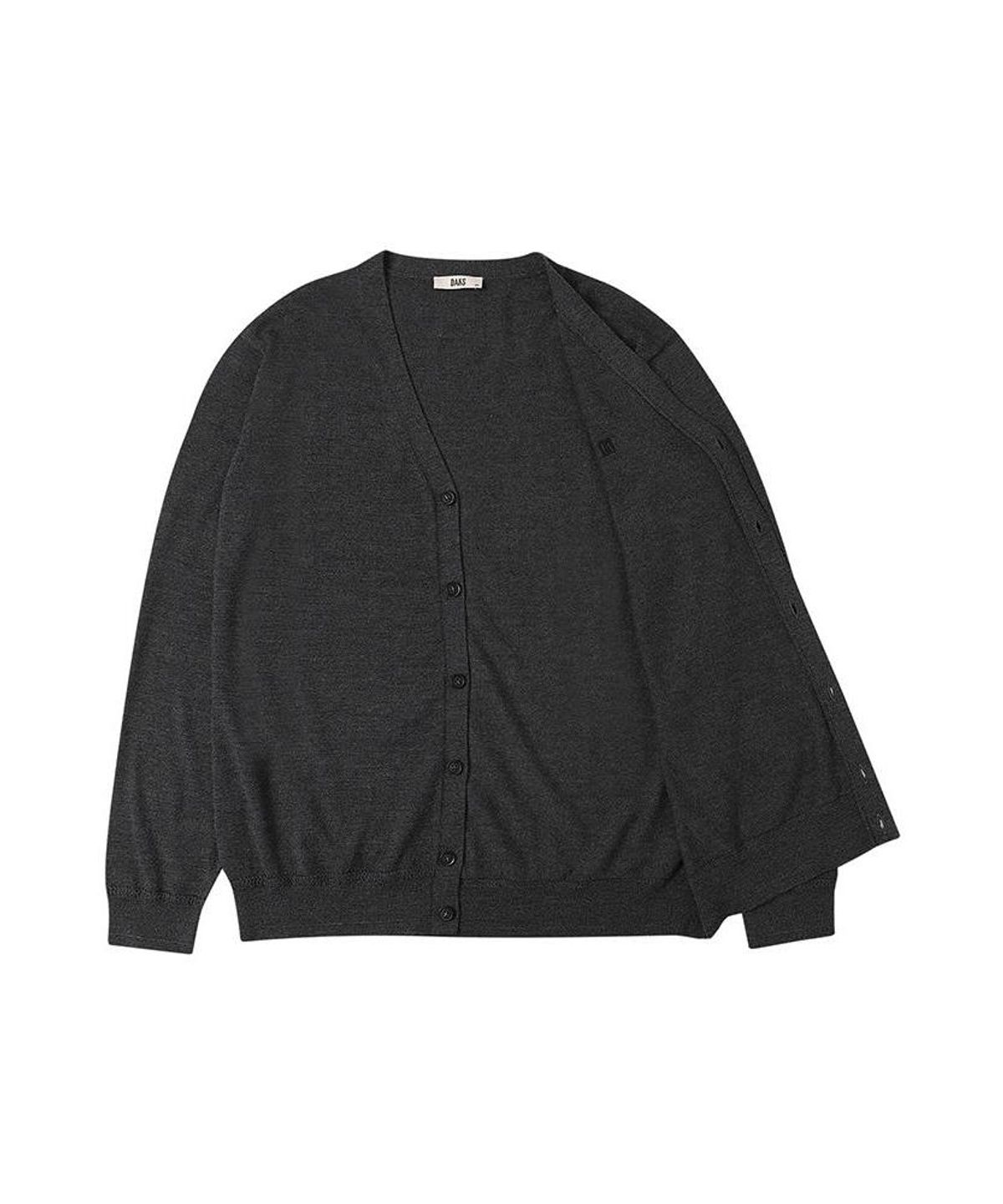 닥스셔츠(DAKS SHIRTS) 울100 워셔블 가디건 레귤러핏 그레이_DMA1SWCD150G1