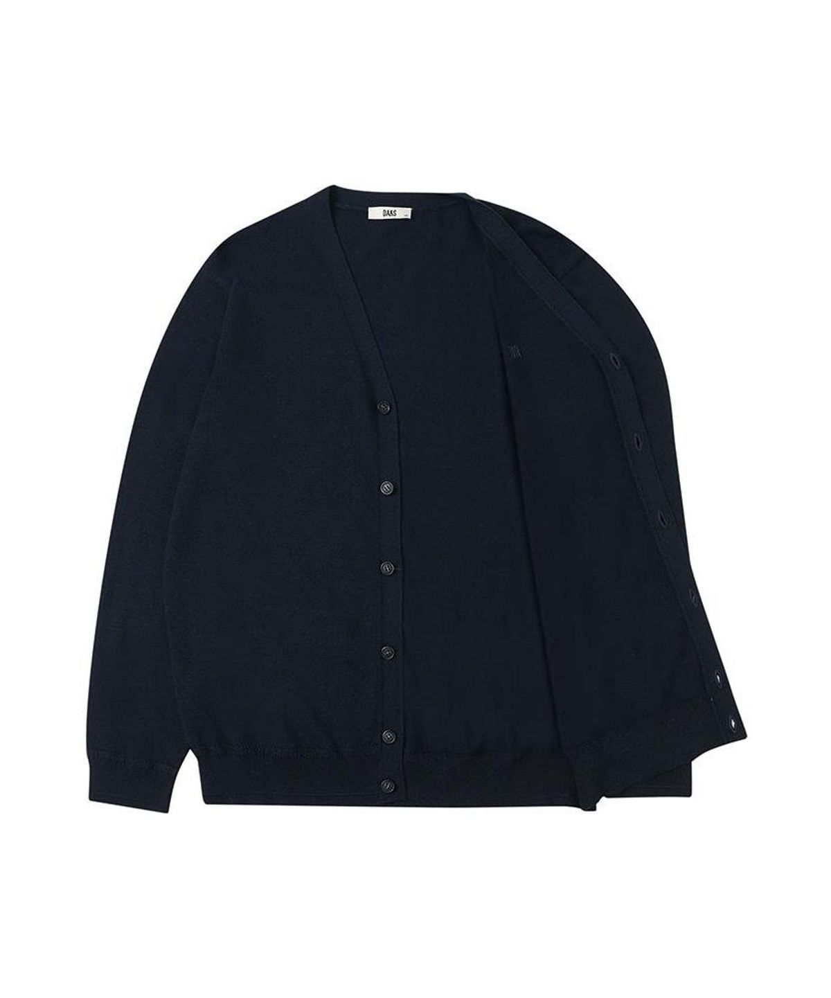 닥스셔츠(DAKS SHIRTS) 울100 워셔블 가디건 레귤러핏 네이비_DMA1SWCD150N1
