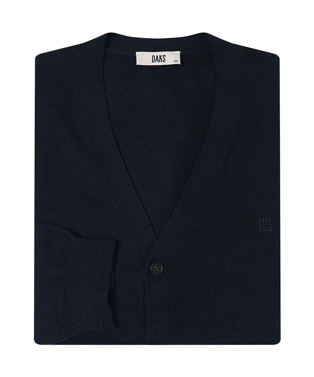 닥스셔츠(DAKS SHIRTS) 울100 워셔블 가디건 레귤러핏 네이비_DMA1SWCD150N1