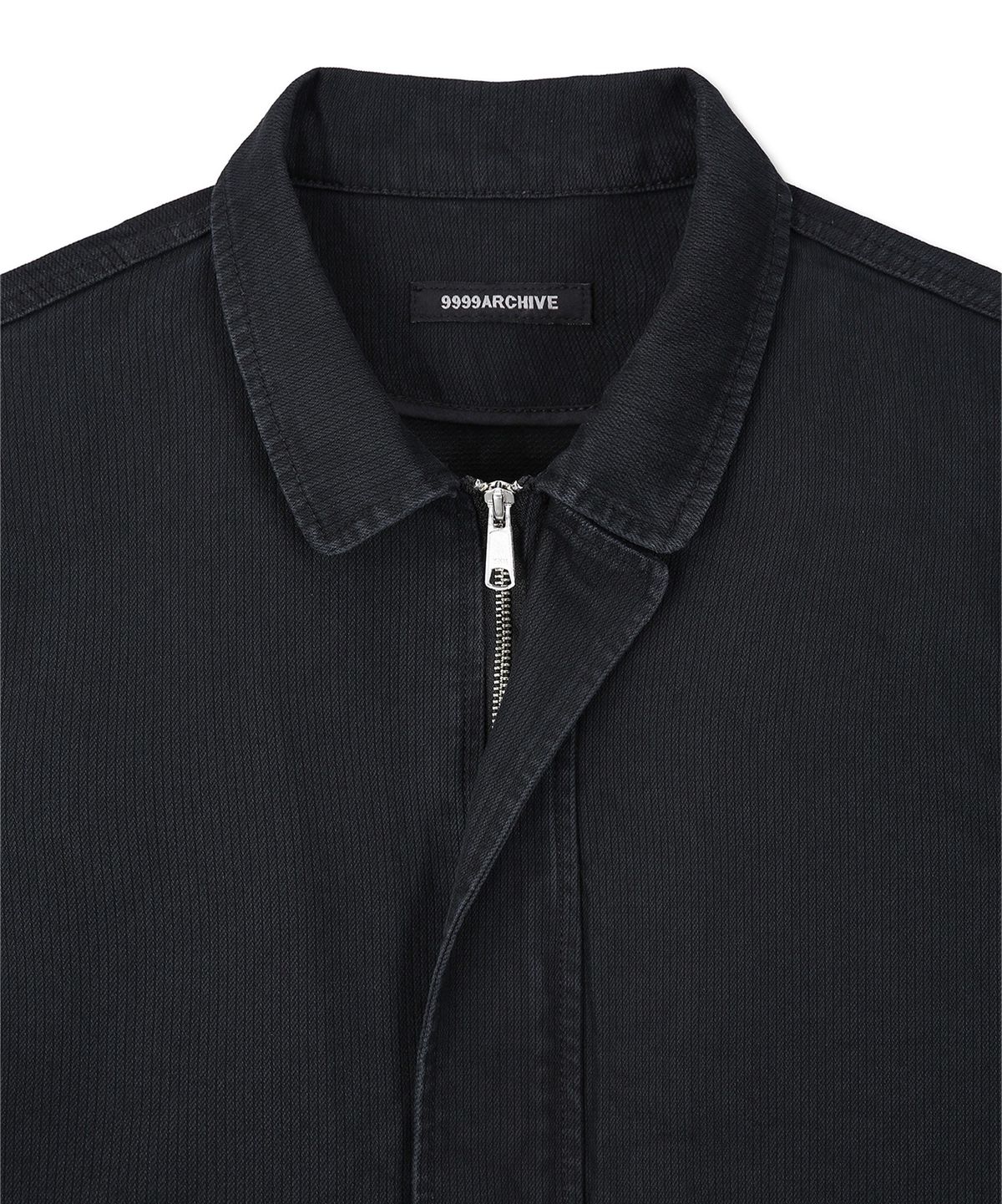 9999아카이브(9999ARCHIVE) High Neck Oblique Pocket Slub Jacket