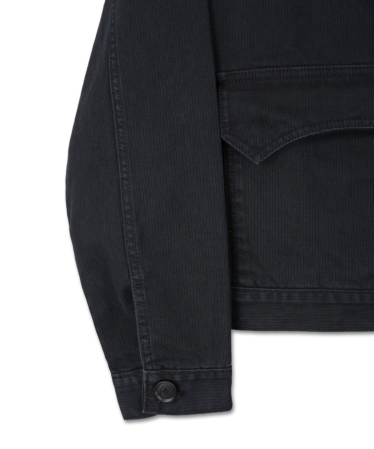 9999아카이브(9999ARCHIVE) High Neck Oblique Pocket Slub Jacket