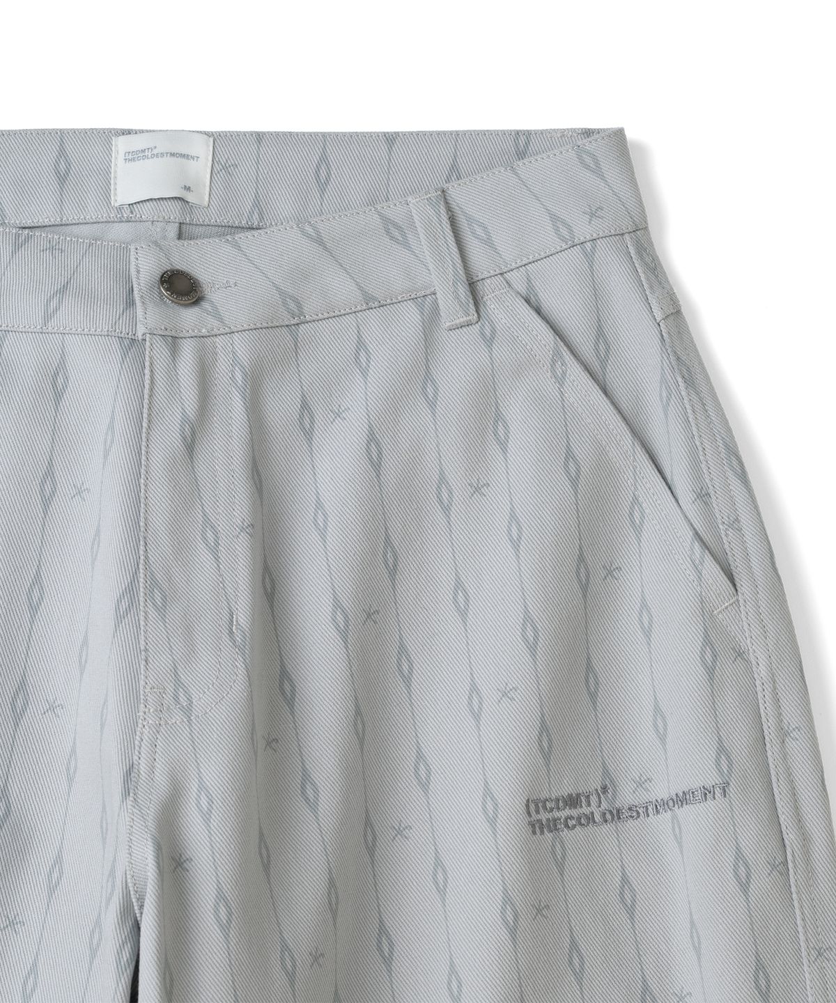 더콜디스트모먼트(THECOLDESTMOMENT) TCM cotton pattern pants (light grey)