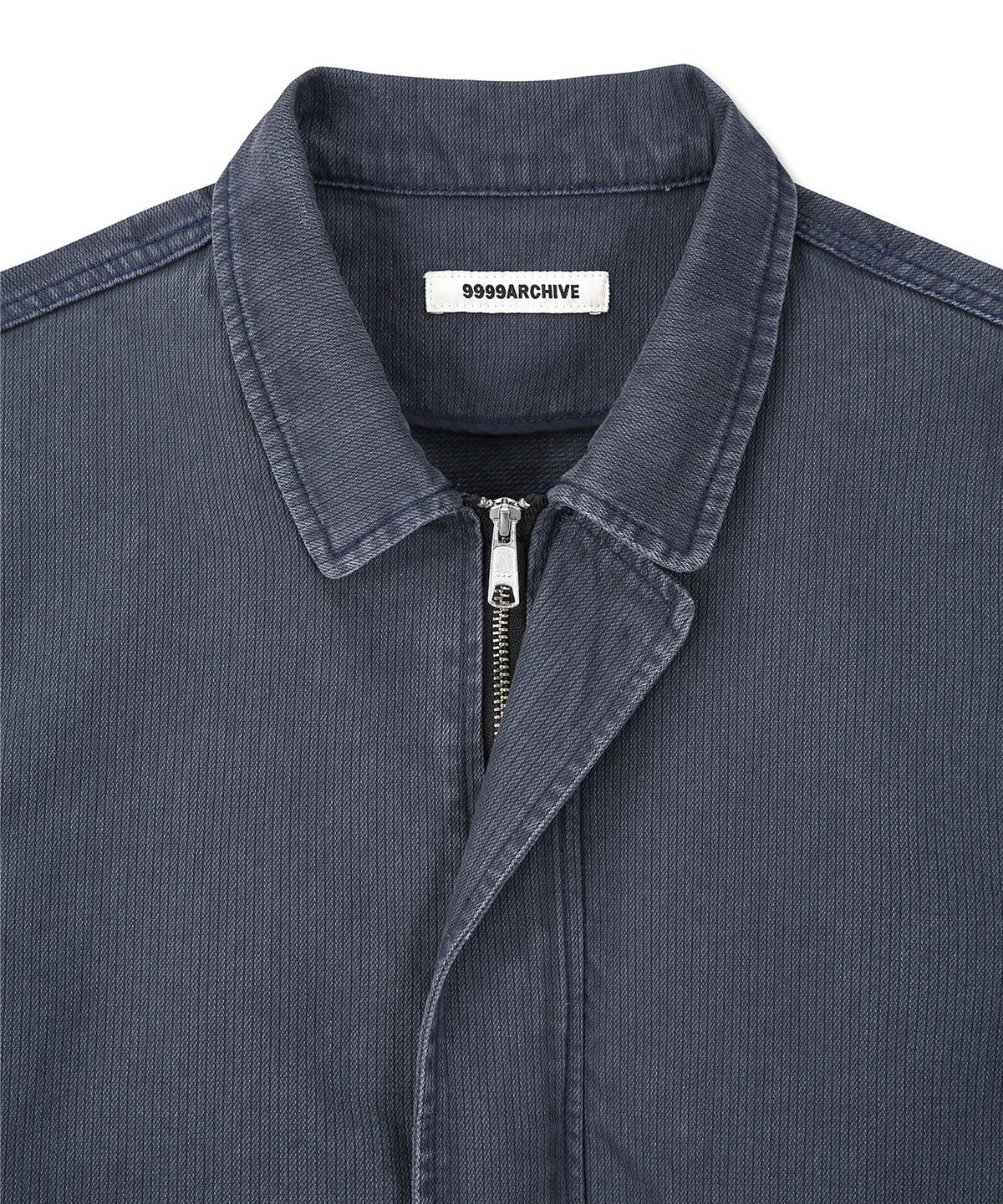 9999아카이브(9999ARCHIVE) High Neck Oblique Pocket Slub Jacket