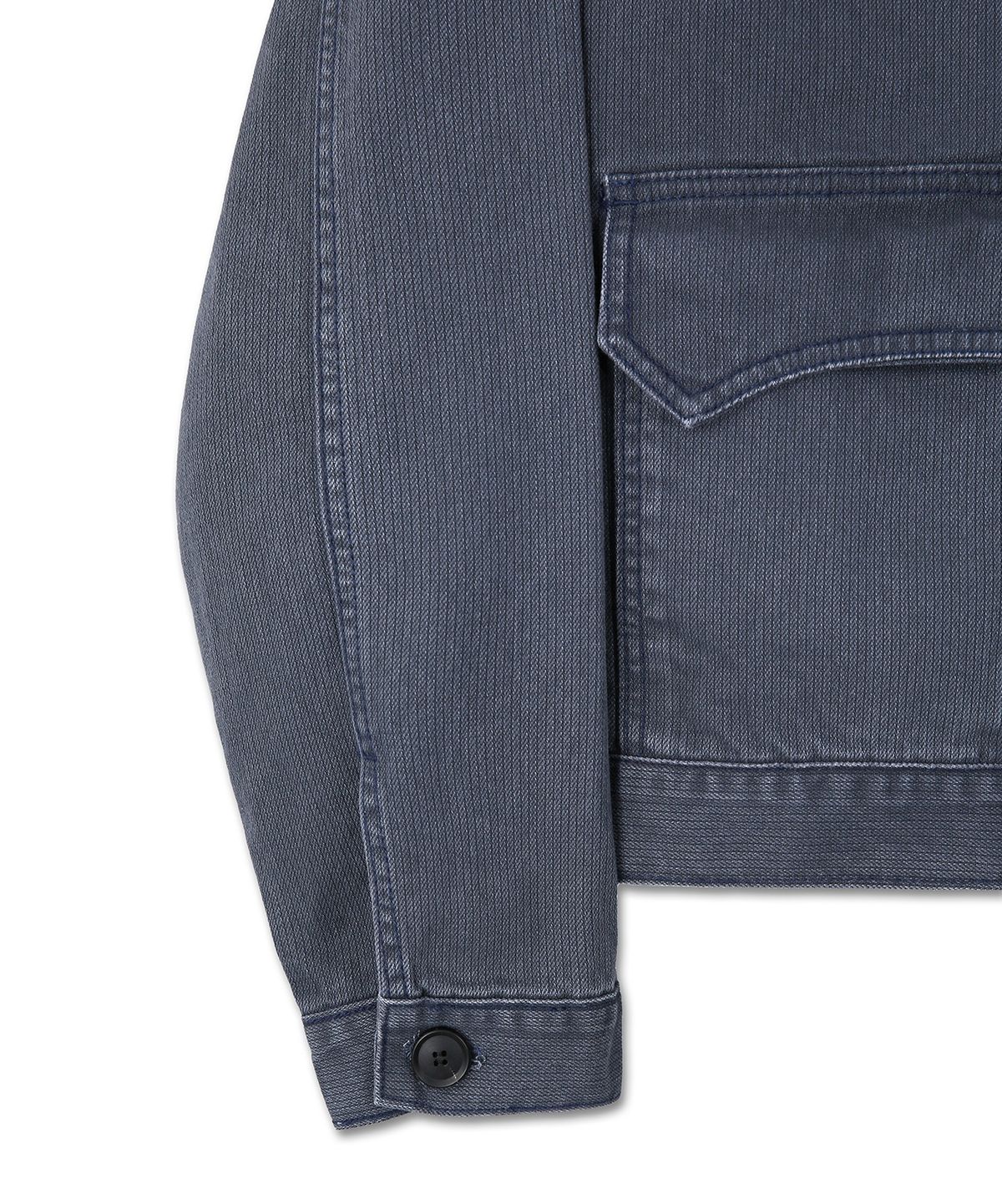 9999아카이브(9999ARCHIVE) High Neck Oblique Pocket Slub Jacket