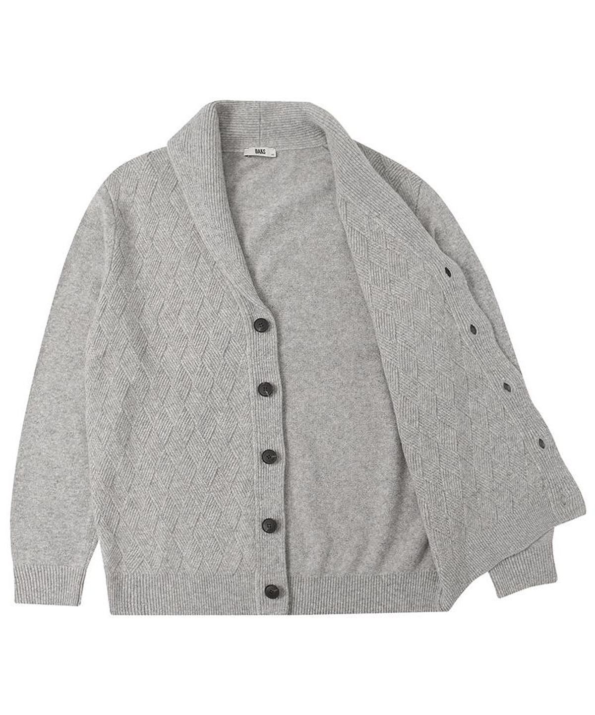 닥스셔츠(DAKS SHIRTS) 울100 가디건 레귤러핏 베이지_DLW3SWCD401I1