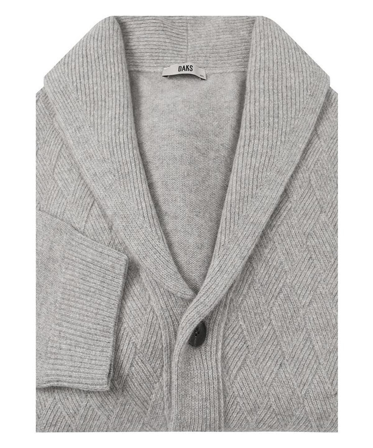 닥스셔츠(DAKS SHIRTS) 울100 가디건 레귤러핏 베이지_DLW3SWCD401I1