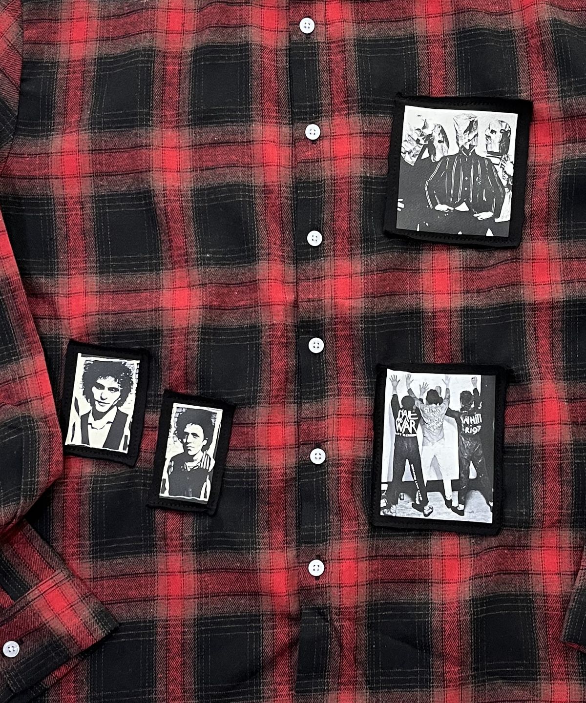 스케이터락(SK8ER ROCK) Riot Archive Ombre Check Shirt (Red)