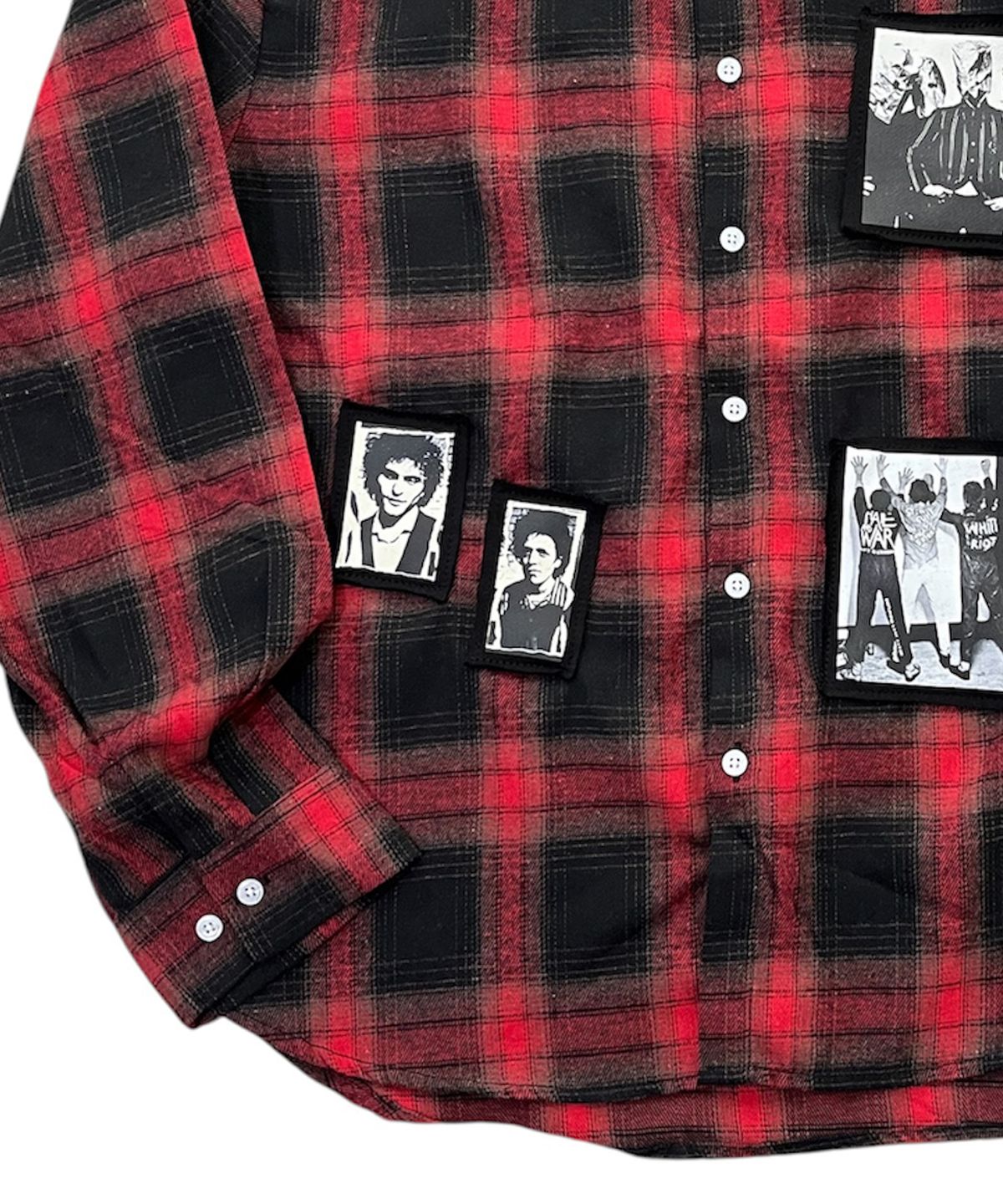 스케이터락(SK8ER ROCK) Riot Archive Ombre Check Shirt (Red)