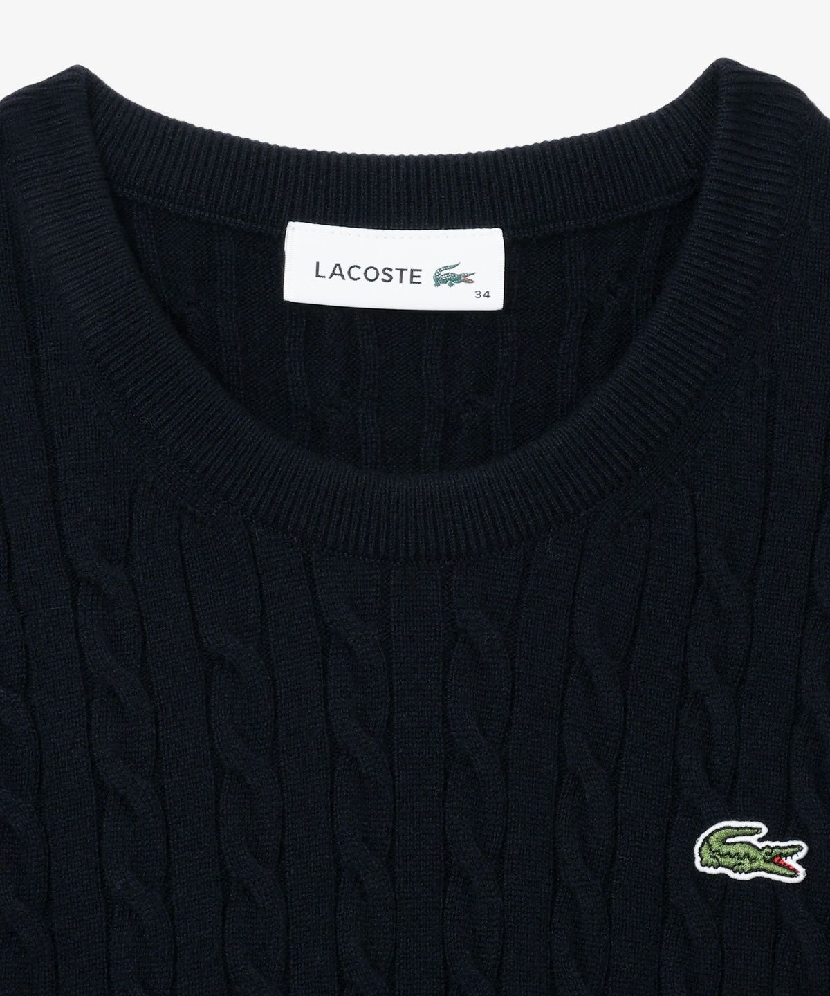 라코스테(LACOSTE) 여성 케이블 크루넥 스웨터 AF183E-56N HDE