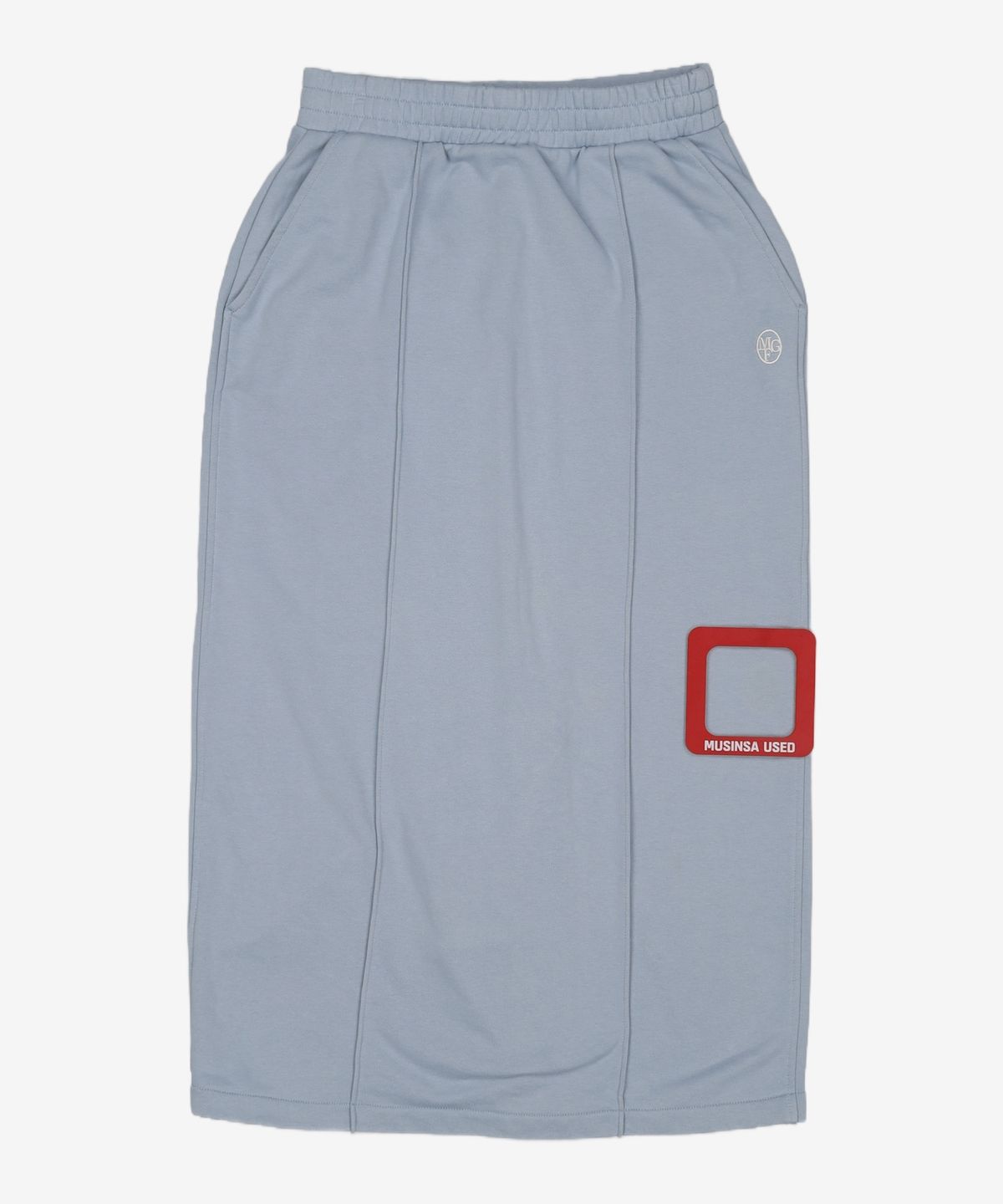 마리떼 프랑소와 저버(MARITHÉ + FRANҪOIS GIRBAUD) W CIRCLE LOGO SWEAT SKIRT ash blue S