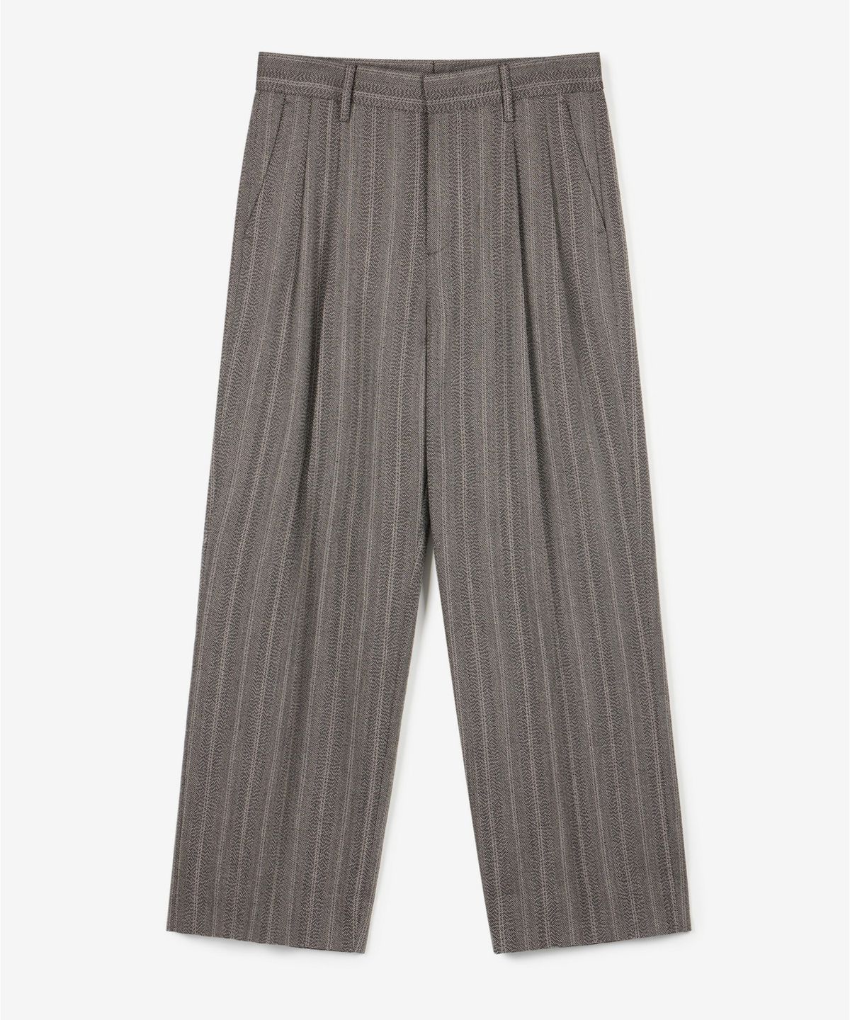 티엔지티(TNGT) [SET] Herringbone Structure Wool Double Jacket & Wide Pants (Grey) 0TJA6F103G2