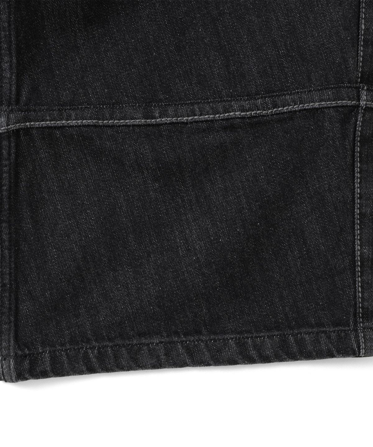 더콜디스트모먼트(THECOLDESTMOMENT) TCM stitch denim pants (black)