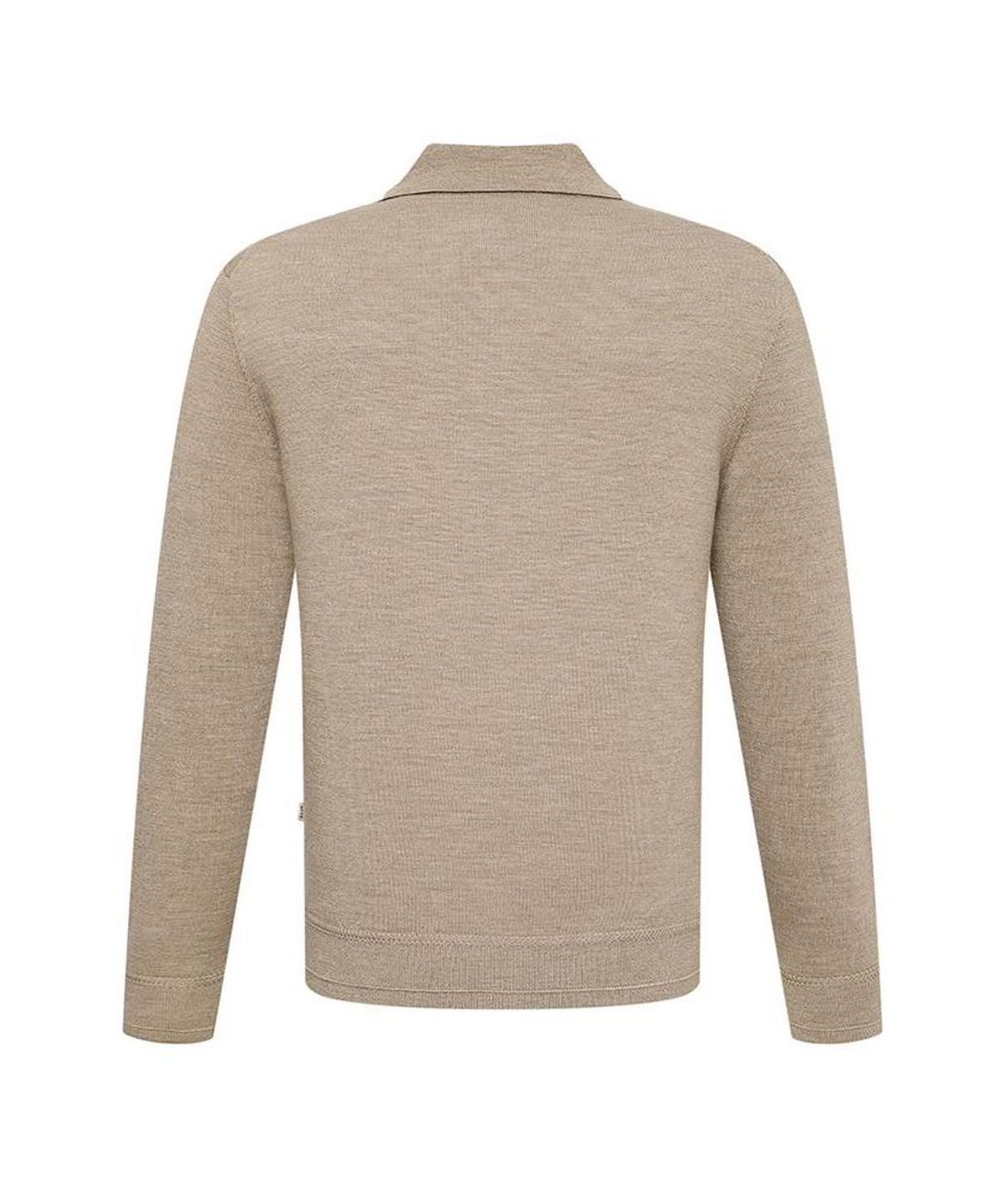 닥스셔츠(DAKS SHIRTS) 울100 워셔블 카라 니트 레귤러핏 베이지_DMA1SWTL150I1