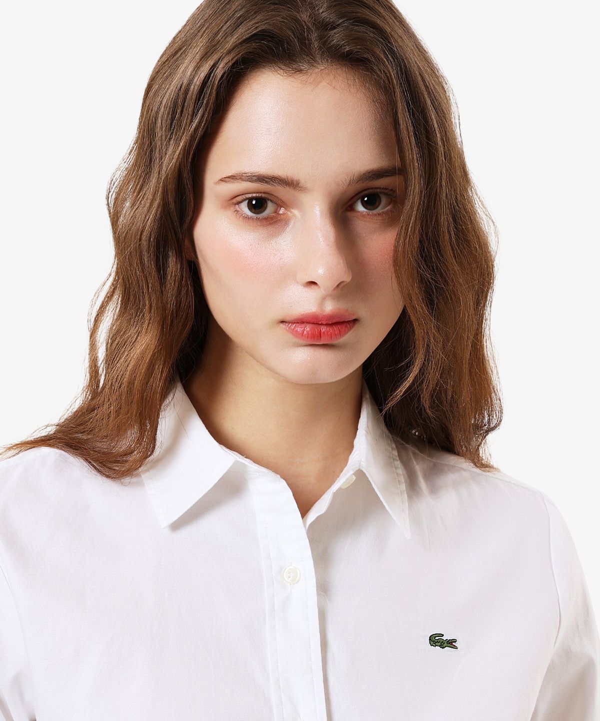 라코스테(LACOSTE) 여성 옥스포드 솔리드 셔츠 CF008E-56N 70V