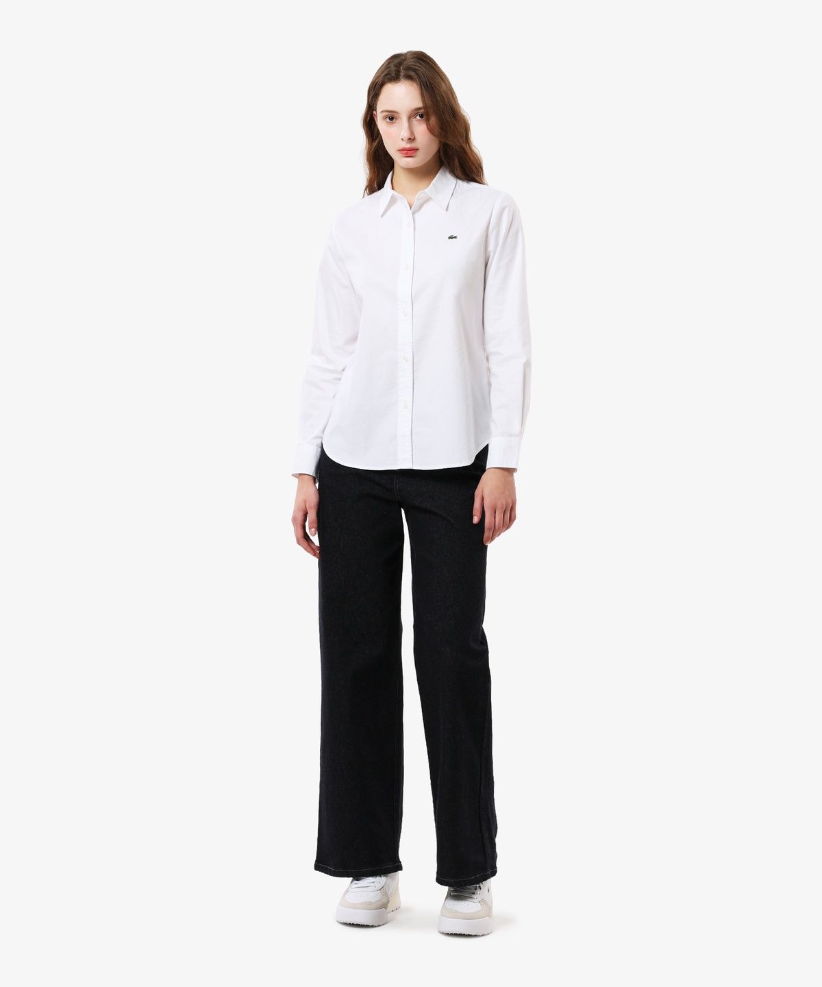 라코스테(LACOSTE) 여성 옥스포드 솔리드 셔츠 CF008E-56N 70V