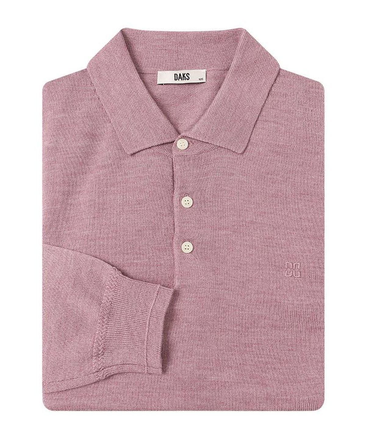닥스셔츠(DAKS SHIRTS) 울100 워셔블 카라 니트 레귤러핏 핑크_DMA1SWTL150P1
