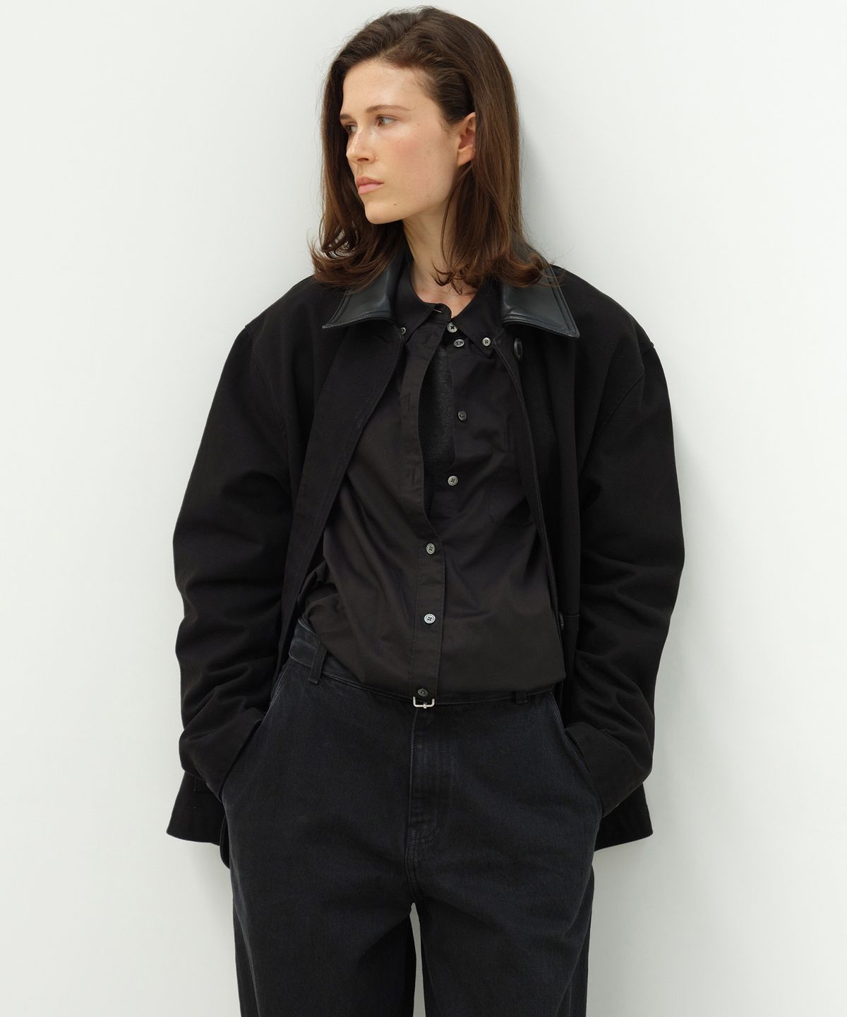 르바(LEVAR) Studio Denim Work Jacket - Black