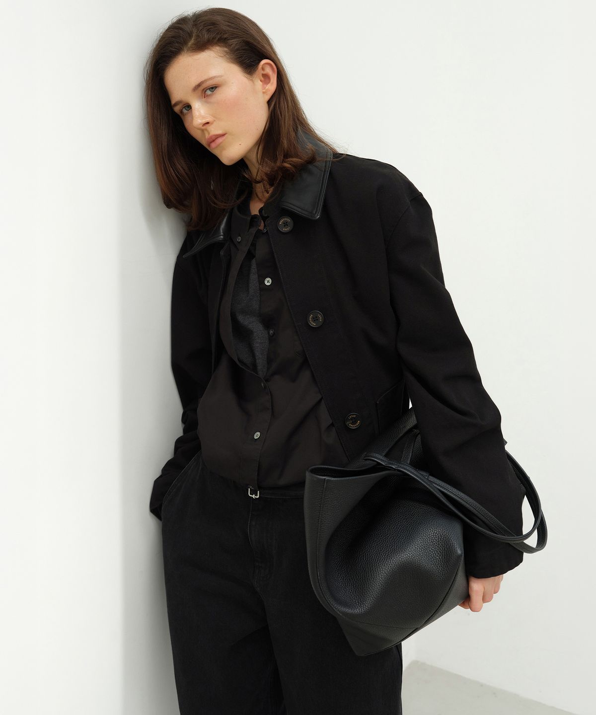 르바(LEVAR) Studio Denim Work Jacket - Black