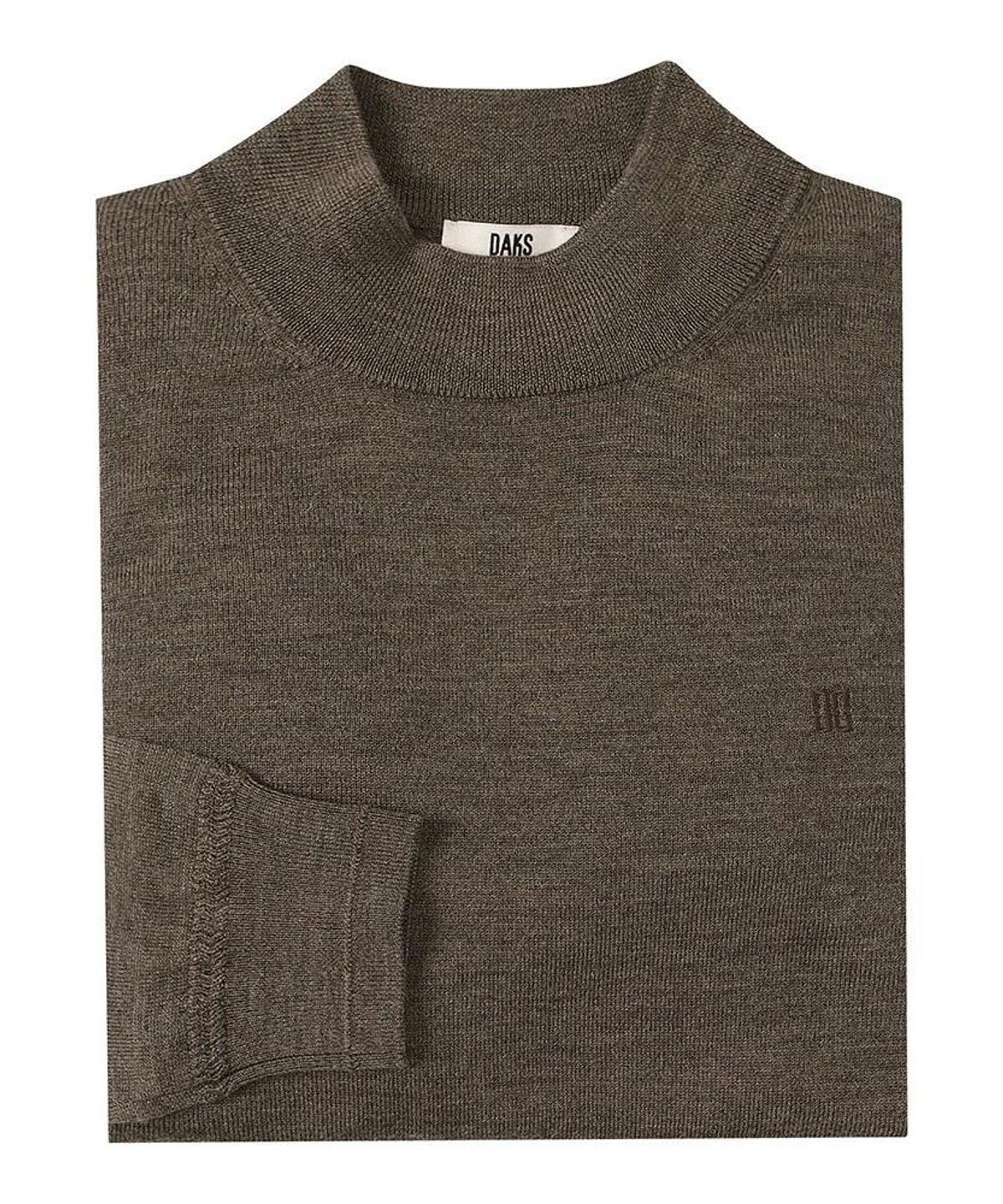 닥스셔츠(DAKS SHIRTS) 울100 워셔블 하프 터틀넥니트 레귤러핏 브라운_DMW1SWTN150W1