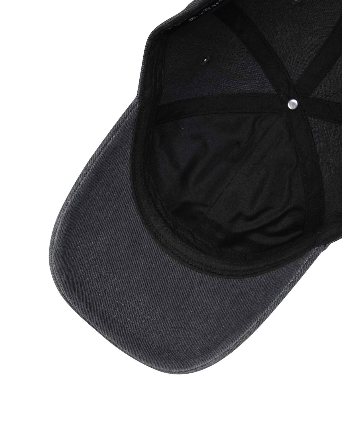 버커루(BUCKAROO) 공용 체인자수 워싱 볼캡 블랙