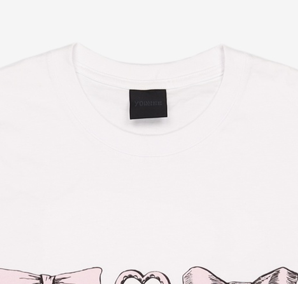유희(YOUHEE) RIBBON GRAPHIC T-SHIRT_WHITE FREE