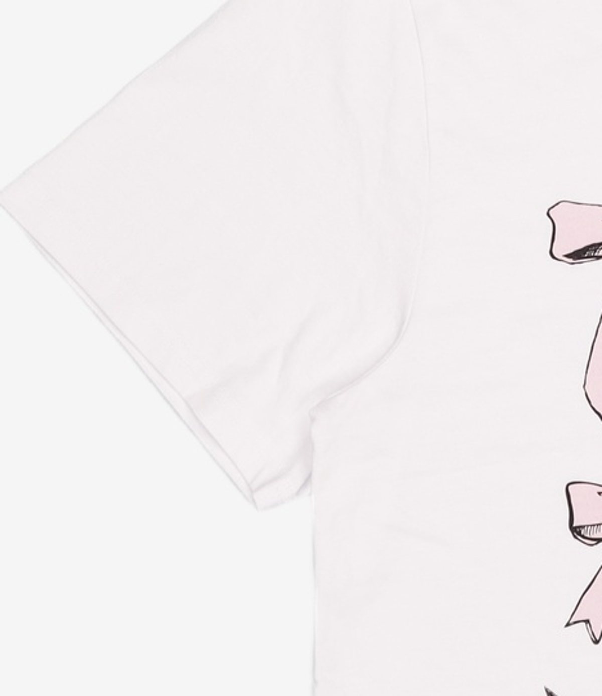유희(YOUHEE) RIBBON GRAPHIC T-SHIRT_WHITE FREE