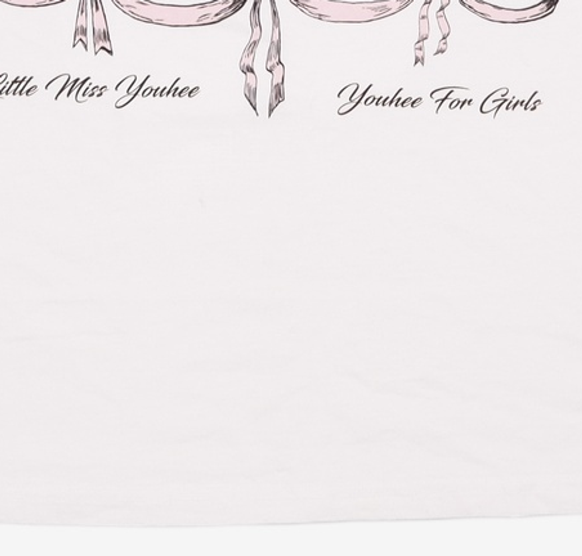 유희(YOUHEE) RIBBON GRAPHIC T-SHIRT_WHITE FREE