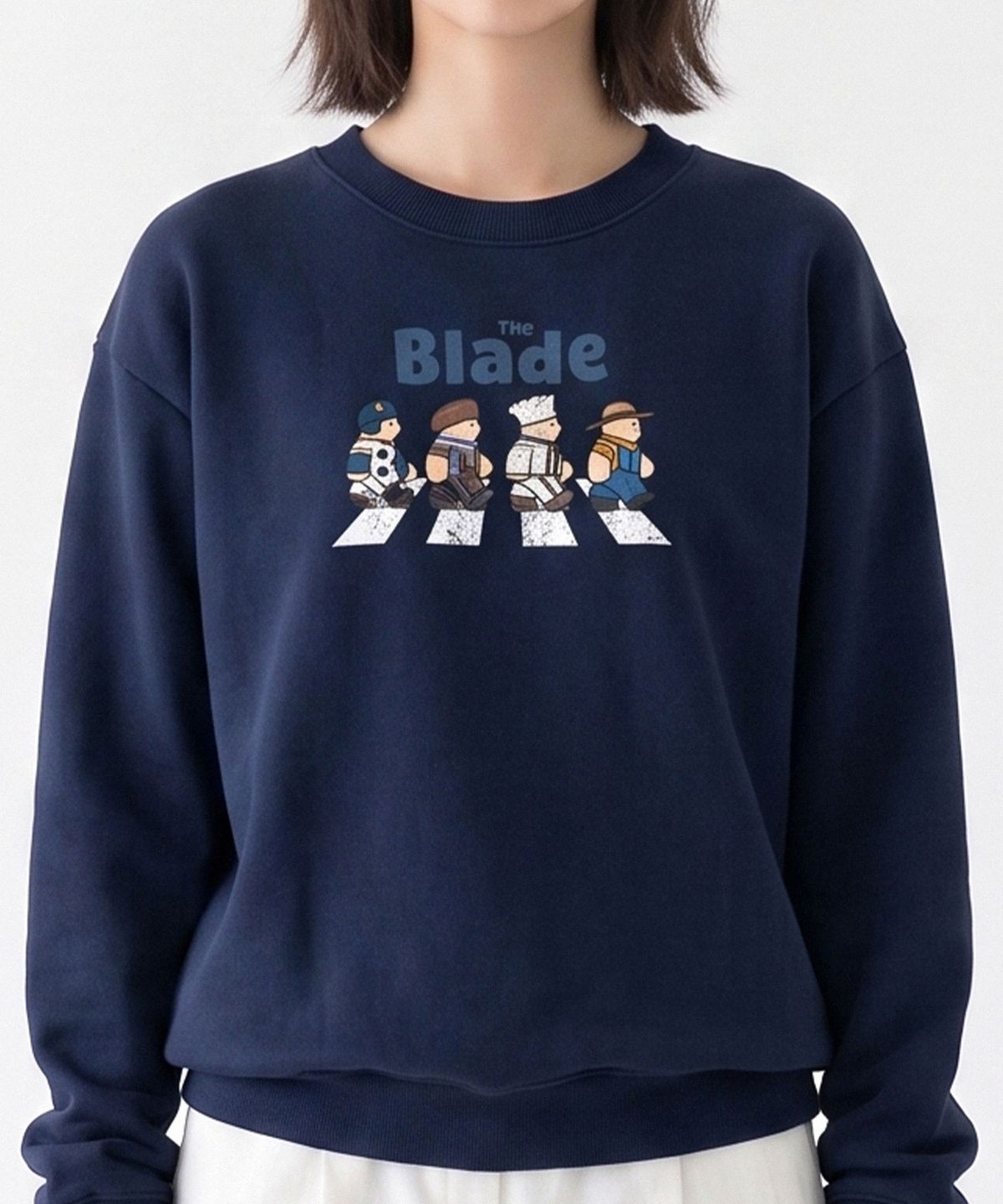 텐블레이드(TENBLADE) 특양면/기모 블레이드 워크 세미오버핏 4컬러 그래픽 맨투맨