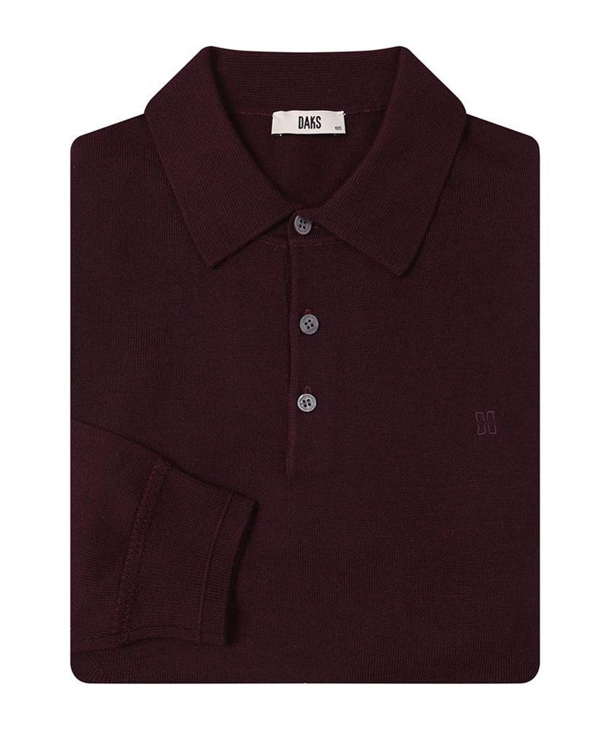 닥스셔츠(DAKS SHIRTS) 울100 워셔블 카라 니트 레귤러핏 레드_DMA1SWTL150R1