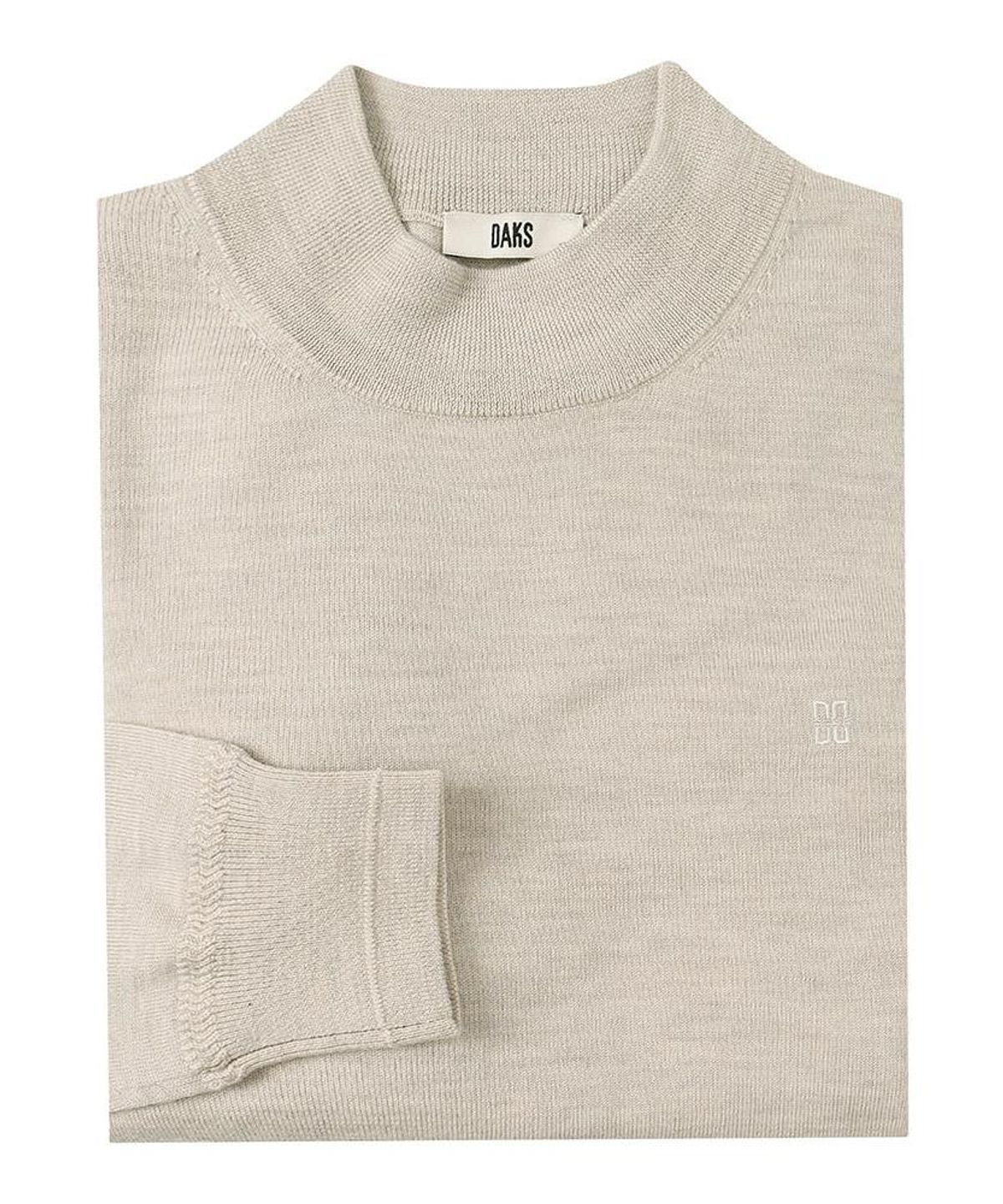 닥스셔츠(DAKS SHIRTS) 울100 워셔블 하프 터틀넥니트 레귤러핏 베이지_DMW1SWTN150I1