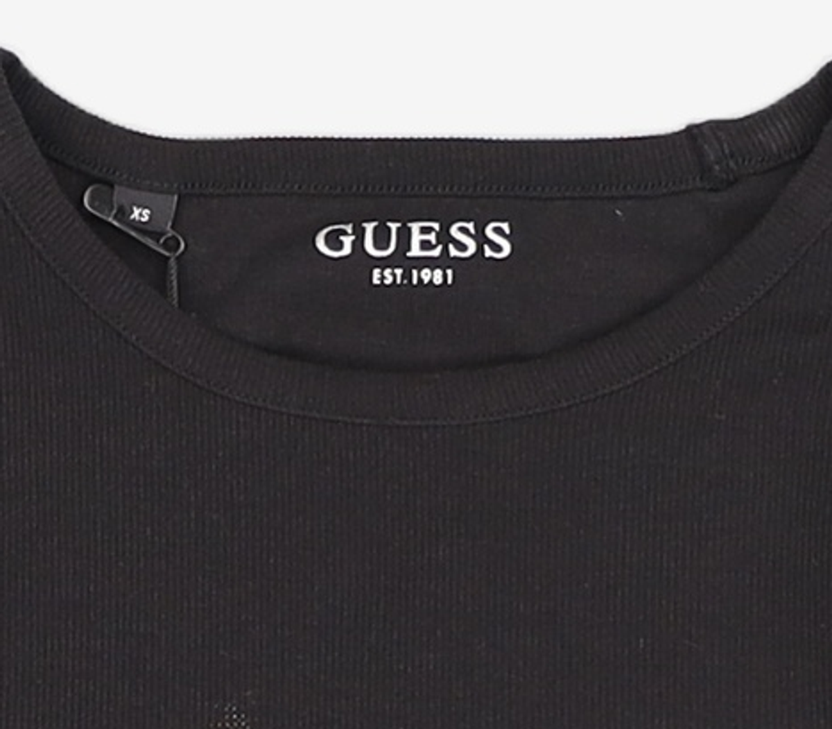 게스(GUESS) 2color 절개디테일 골지 반팔티 YP2K2436 XS