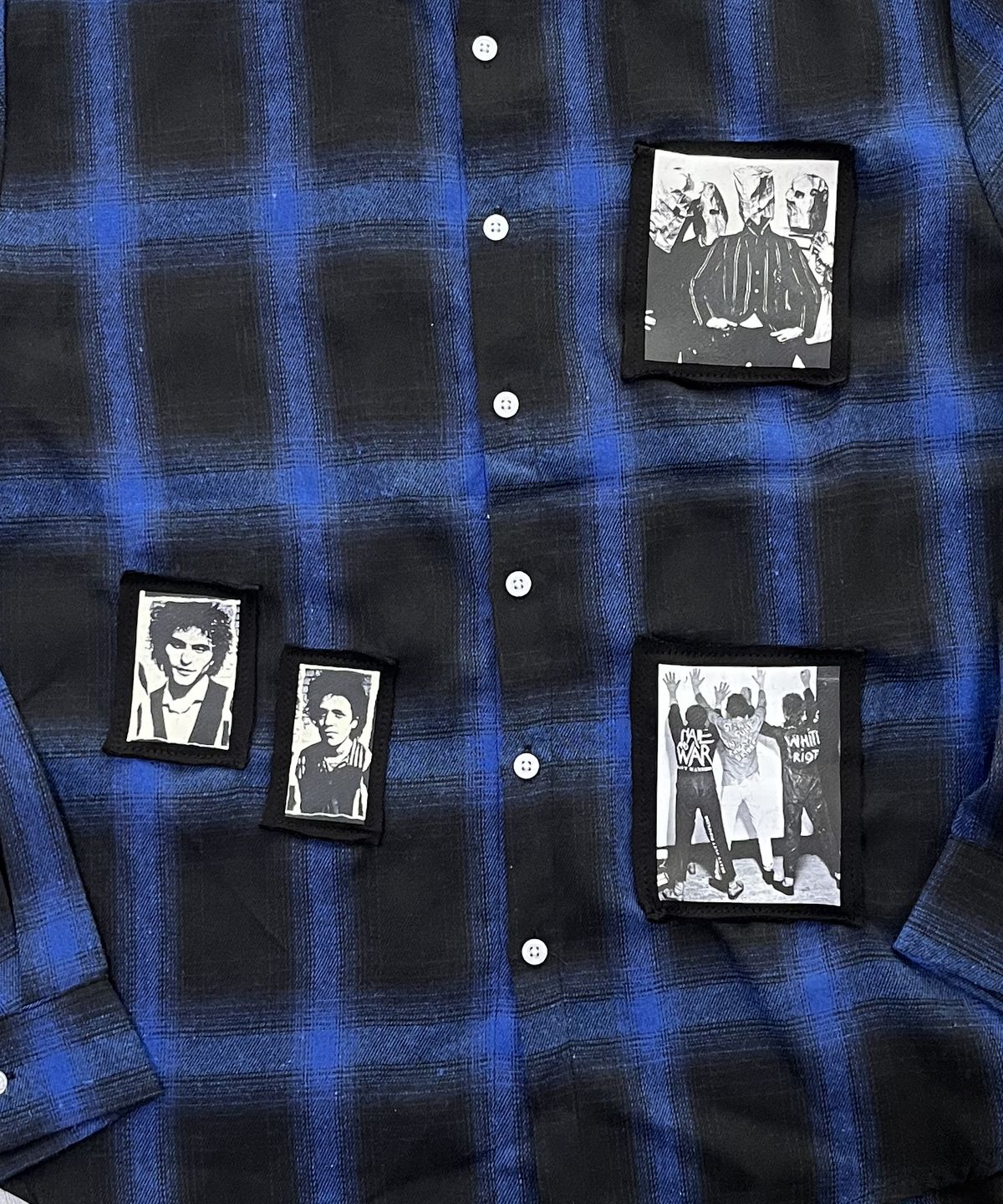 스케이터락(SK8ER ROCK) Riot Archive Ombre Check Shirt (Blue)