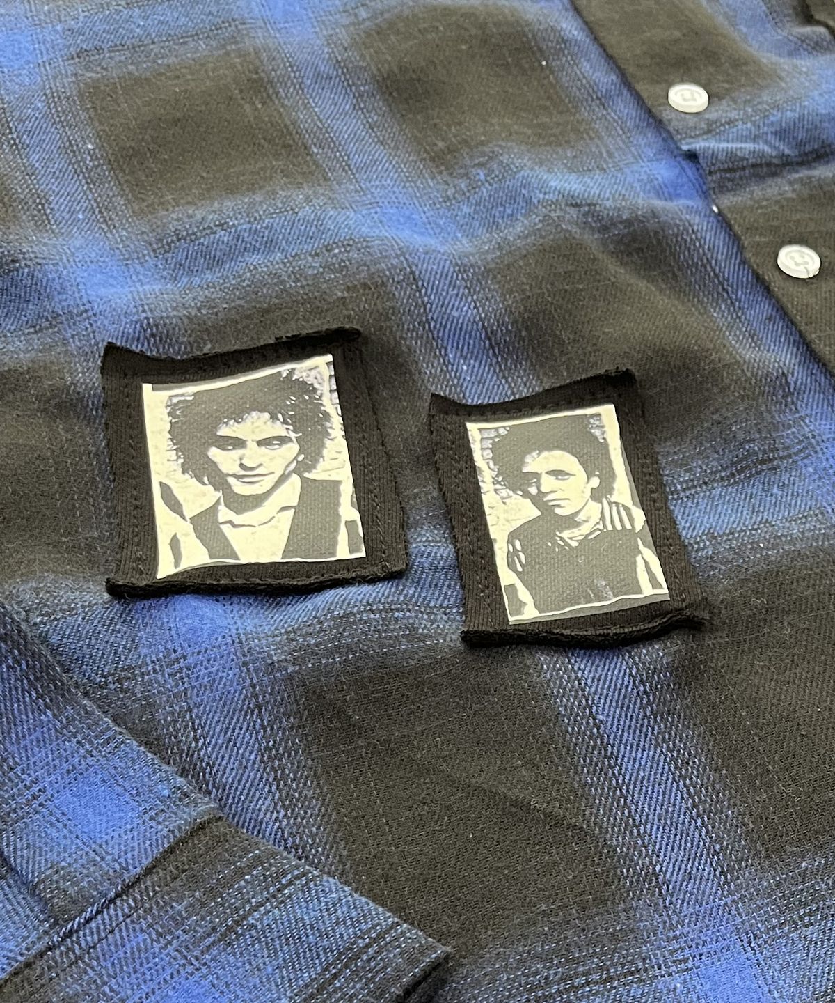 스케이터락(SK8ER ROCK) Riot Archive Ombre Check Shirt (Blue)
