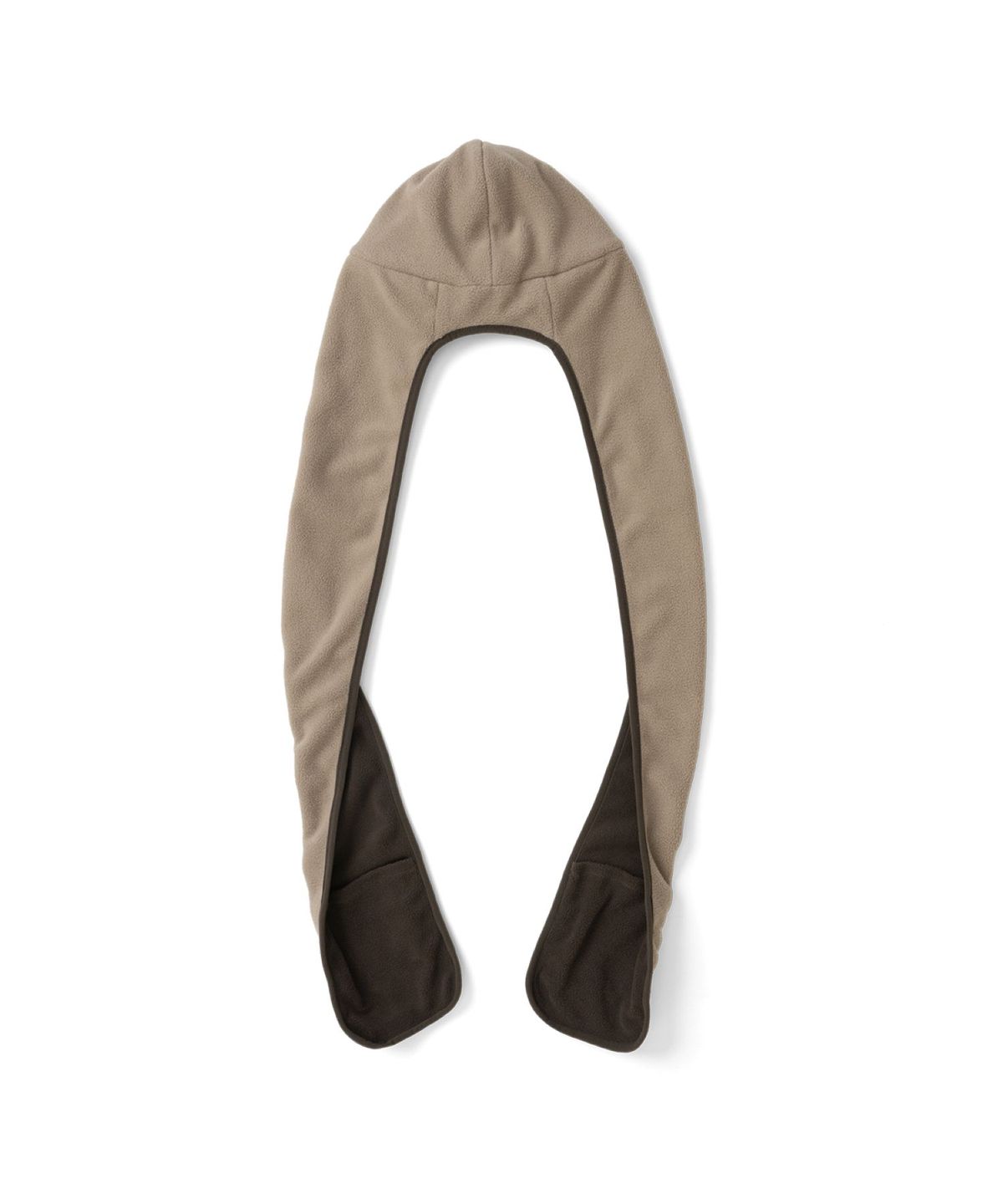 더콜디스트모먼트(THECOLDESTMOMENT) TCM reversible fleece hooded muffler (brown)