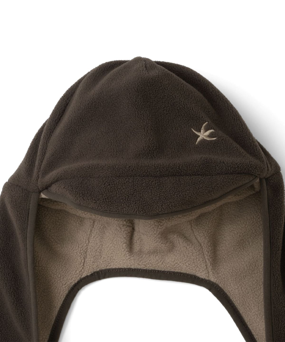 더콜디스트모먼트(THECOLDESTMOMENT) TCM reversible fleece hooded muffler (brown)