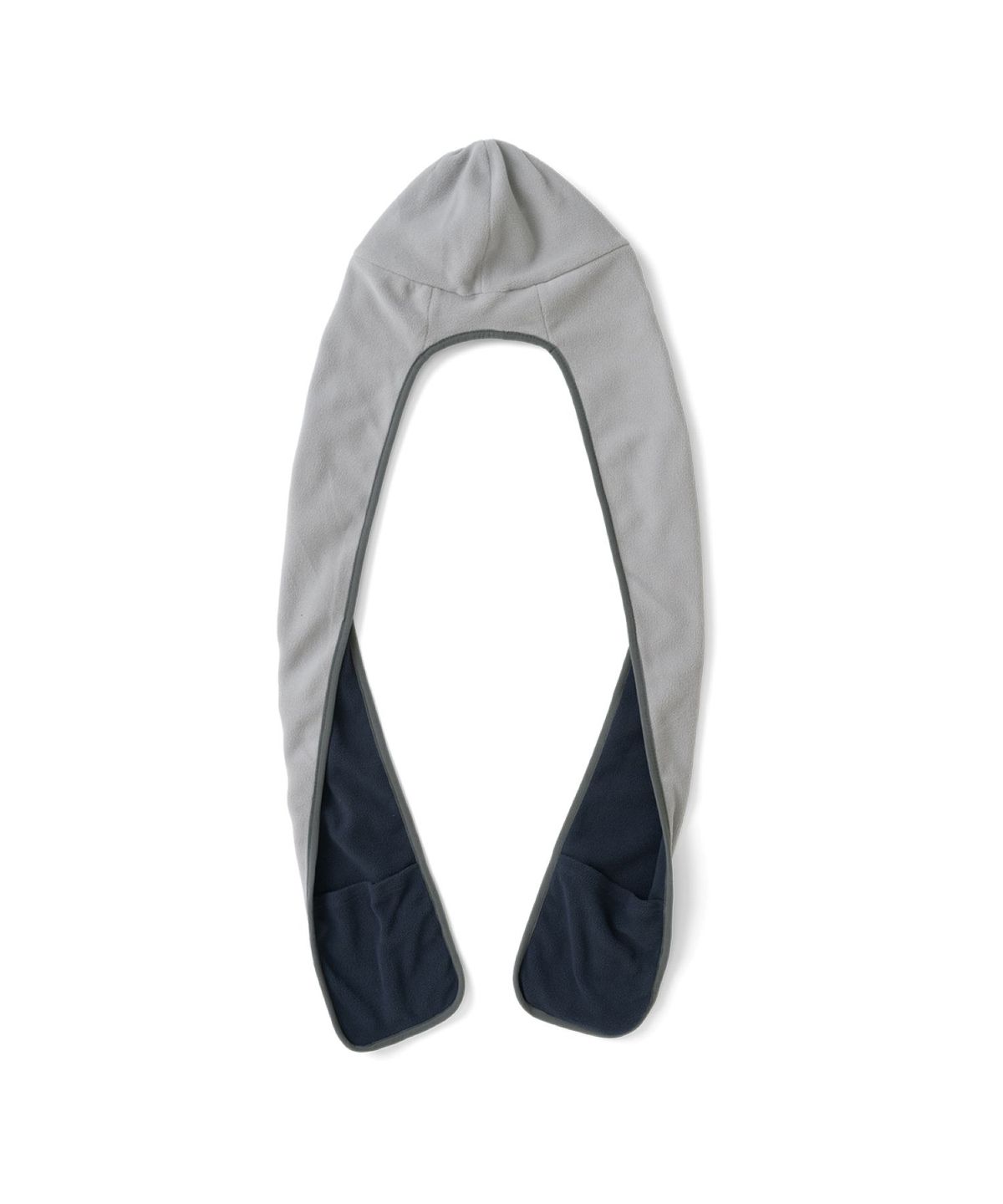 더콜디스트모먼트(THECOLDESTMOMENT) TCM reversible fleece hooded muffler (navy)
