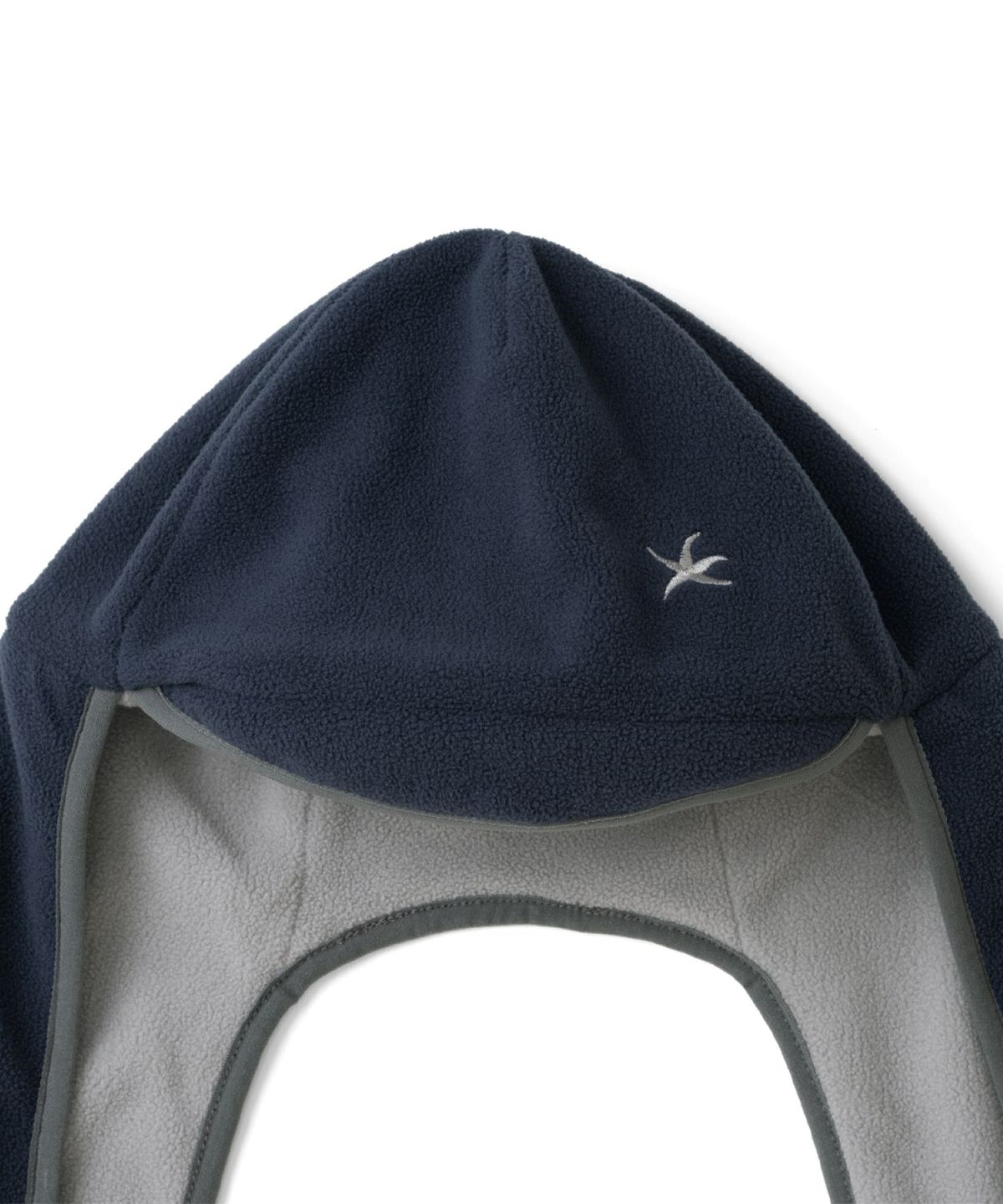 더콜디스트모먼트(THECOLDESTMOMENT) TCM reversible fleece hooded muffler (navy)