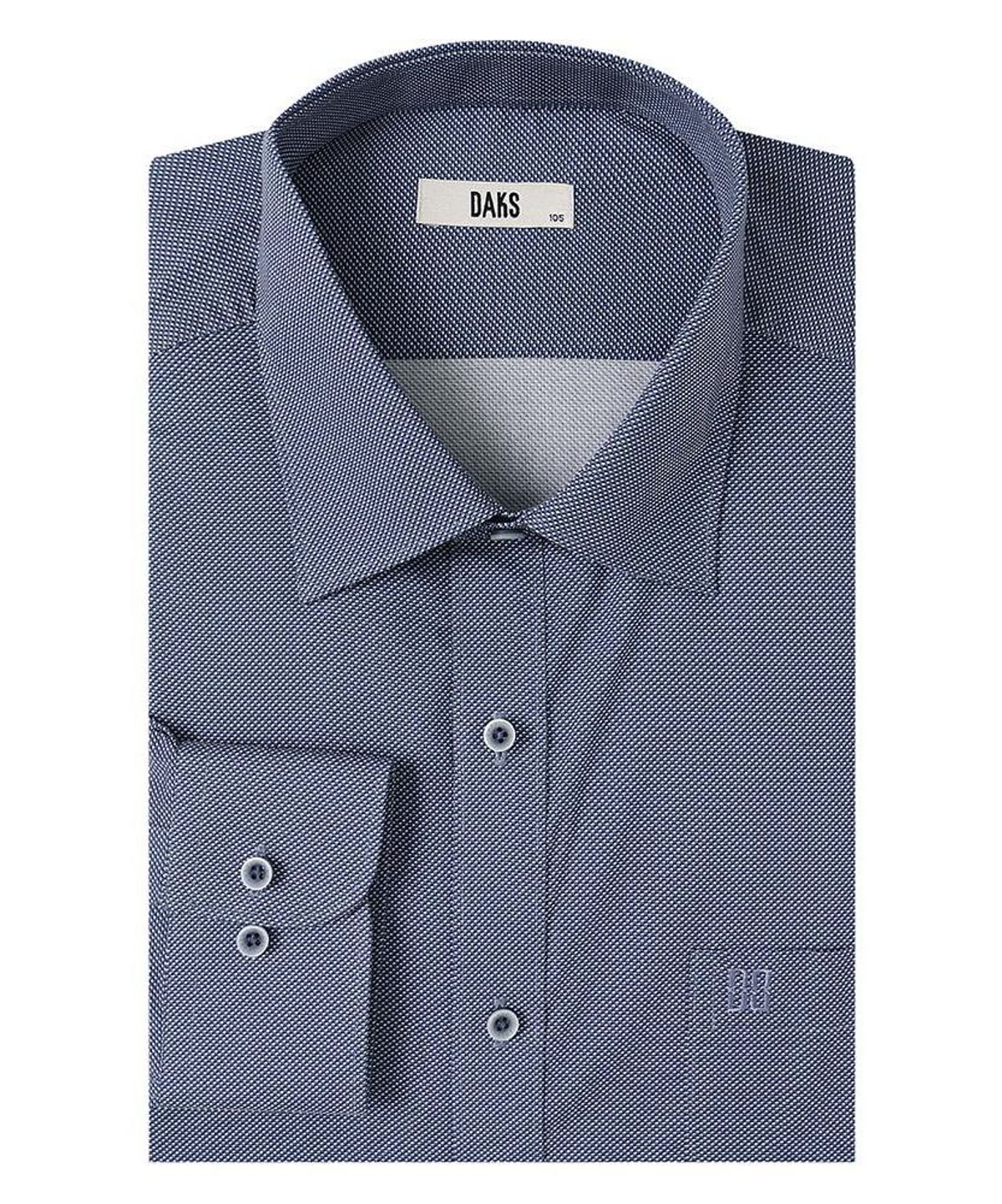 닥스셔츠(DAKS SHIRTS) 면혼방 솔리드 셔츠 레귤러핏 블루_DLA2SHDL427B1