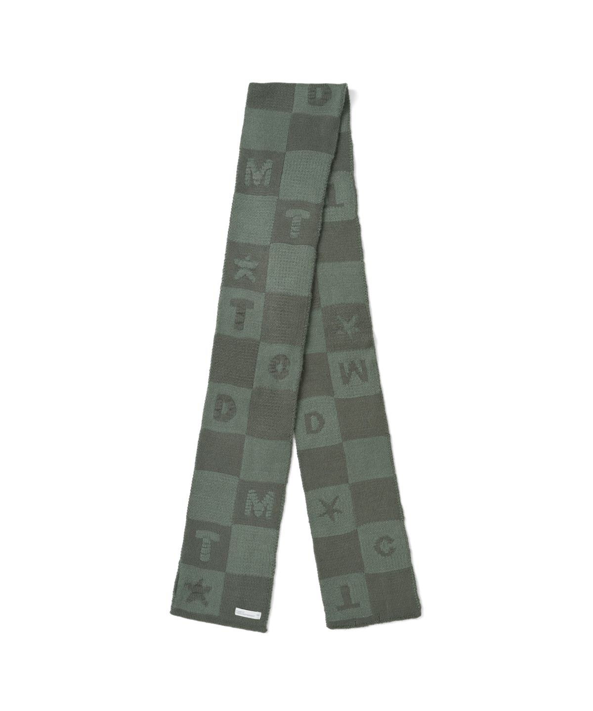더콜디스트모먼트(THE COLDEST MOMENT) TCM tcdmt checker board muffler (ash green)