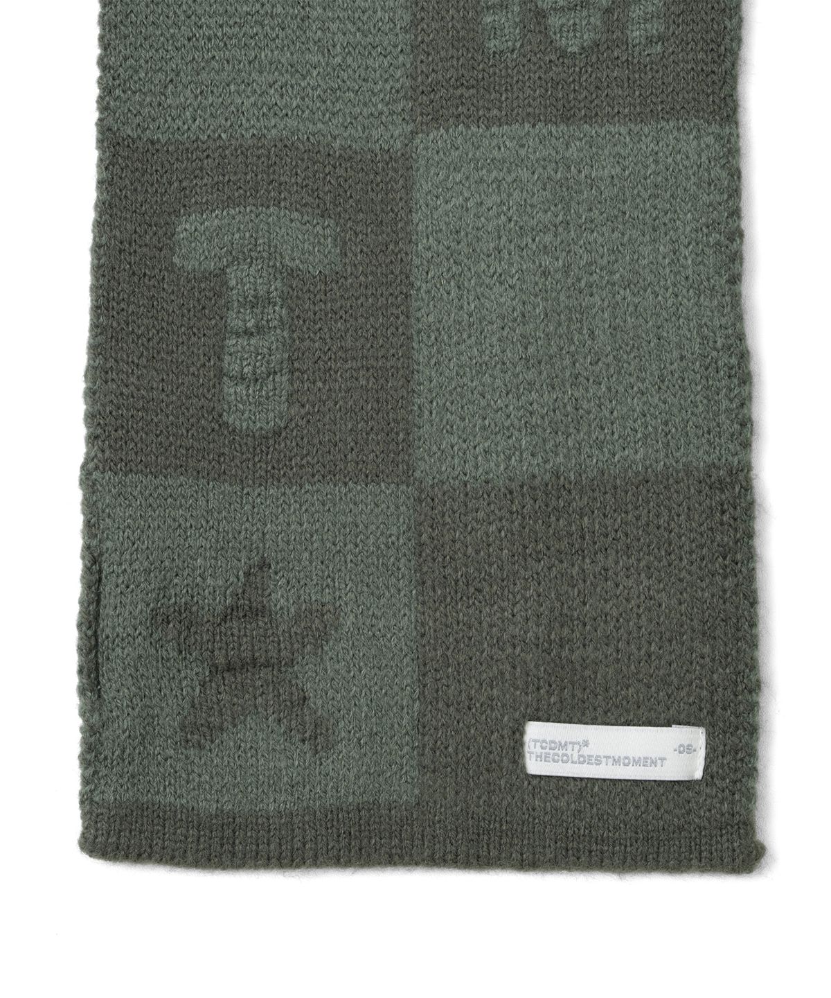 더콜디스트모먼트(THE COLDEST MOMENT) TCM tcdmt checker board muffler (ash green)