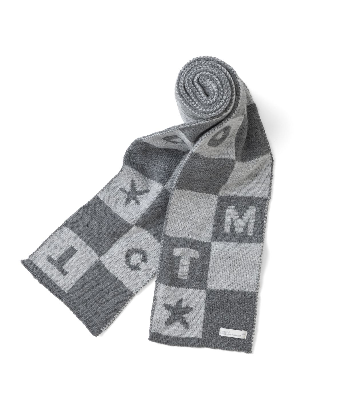 더콜디스트모먼트(THE COLDEST MOMENT) TCM tcdmt checker board muffler (melange grey)