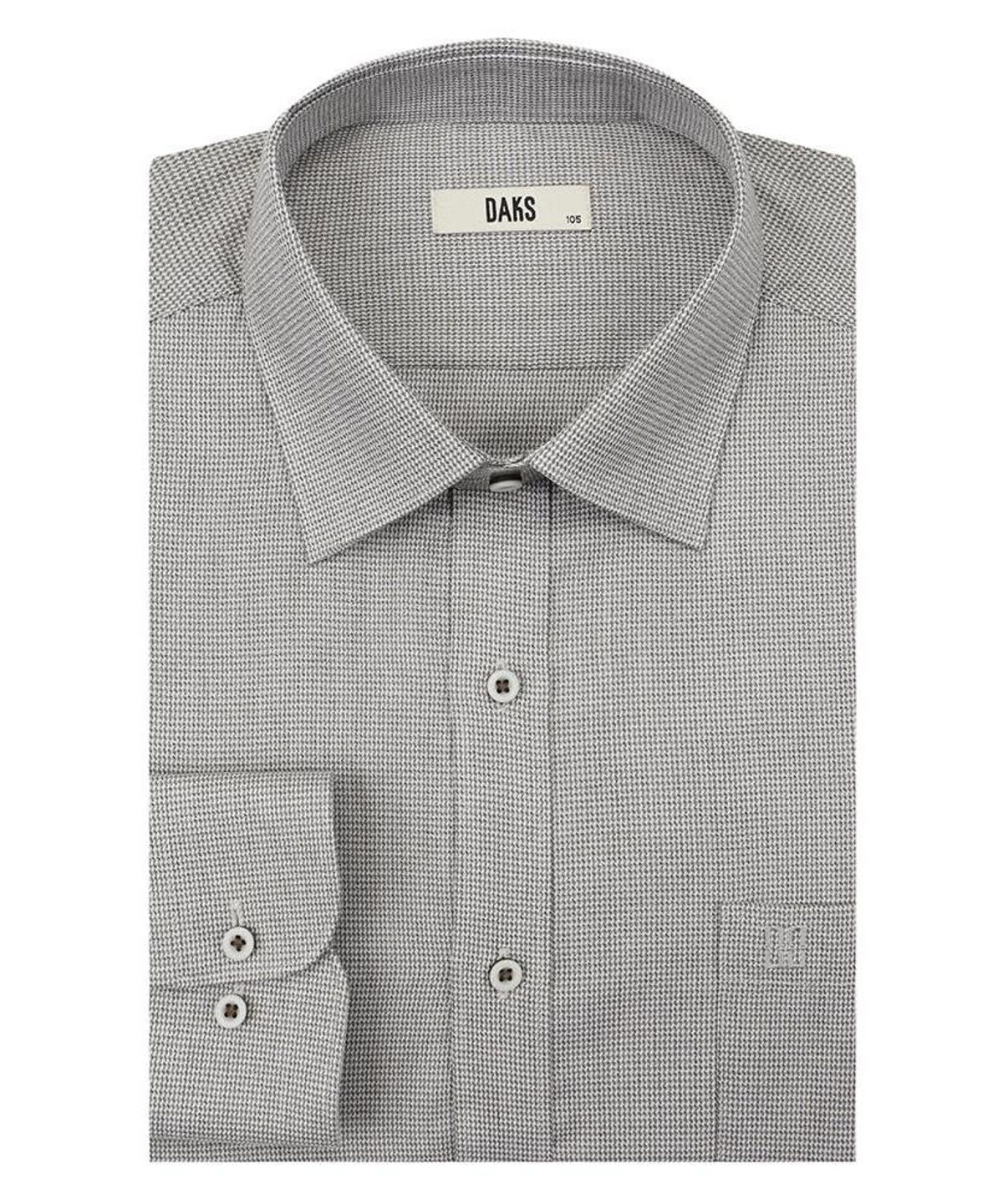 닥스셔츠(DAKS SHIRTS) 면100 솔리드 셔츠 레귤러핏 그레이_DLA2SHDL425G1