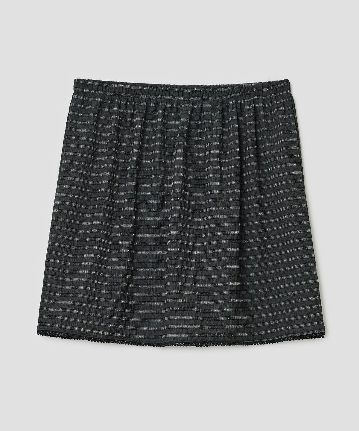 타입서비스(TYPESERVICE) Layered Lace Skirt [Charcoal]