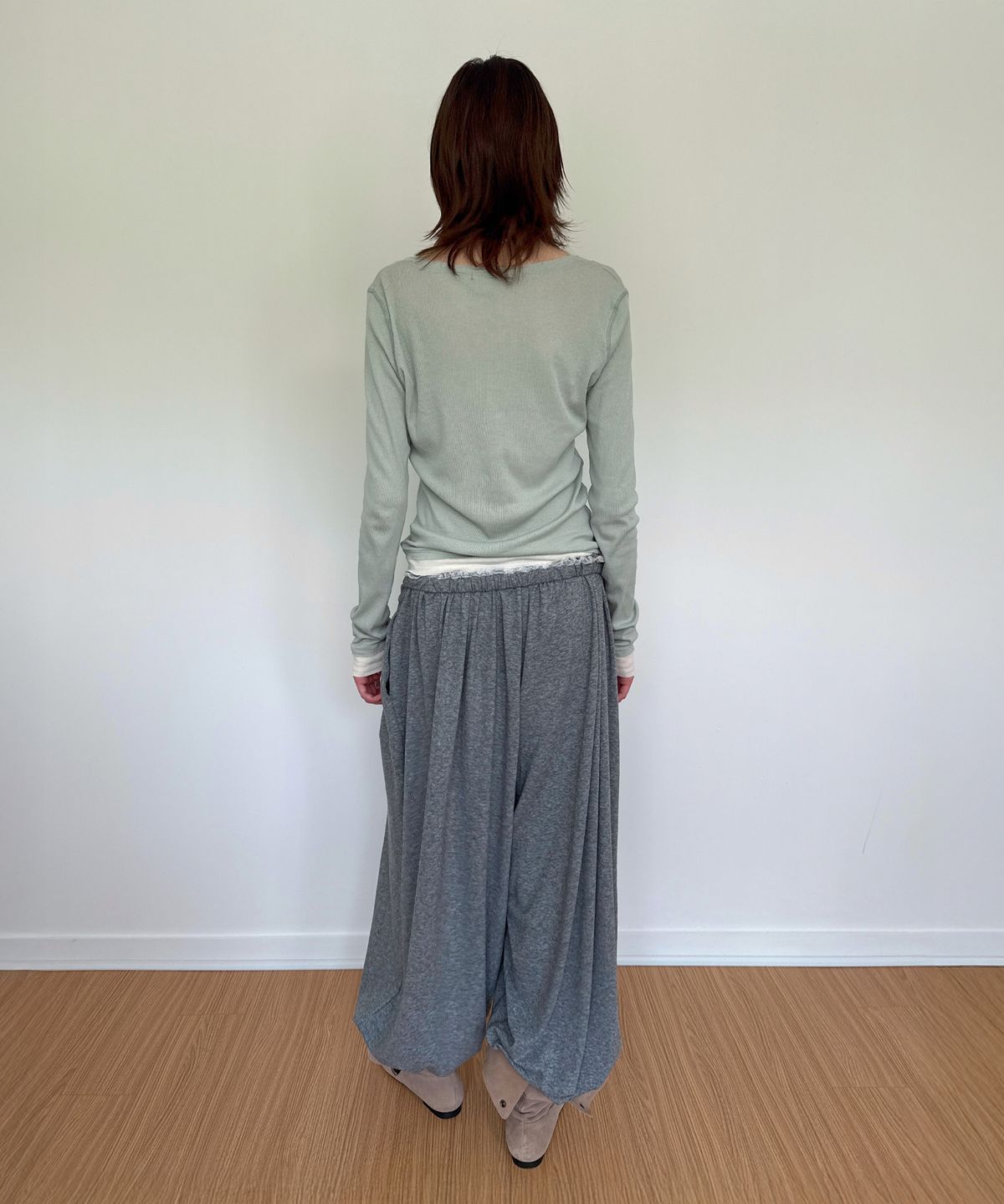 다이애그널(DIAGONAL) LAYERED HENLEY TEE (mint)