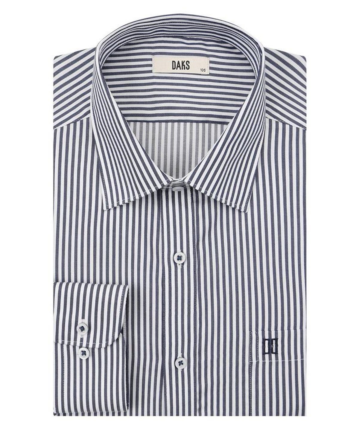 닥스셔츠(DAKS SHIRTS) 면혼방 스트라이프 셔츠 레귤러핏 네이비_DLA2SHDL422N1