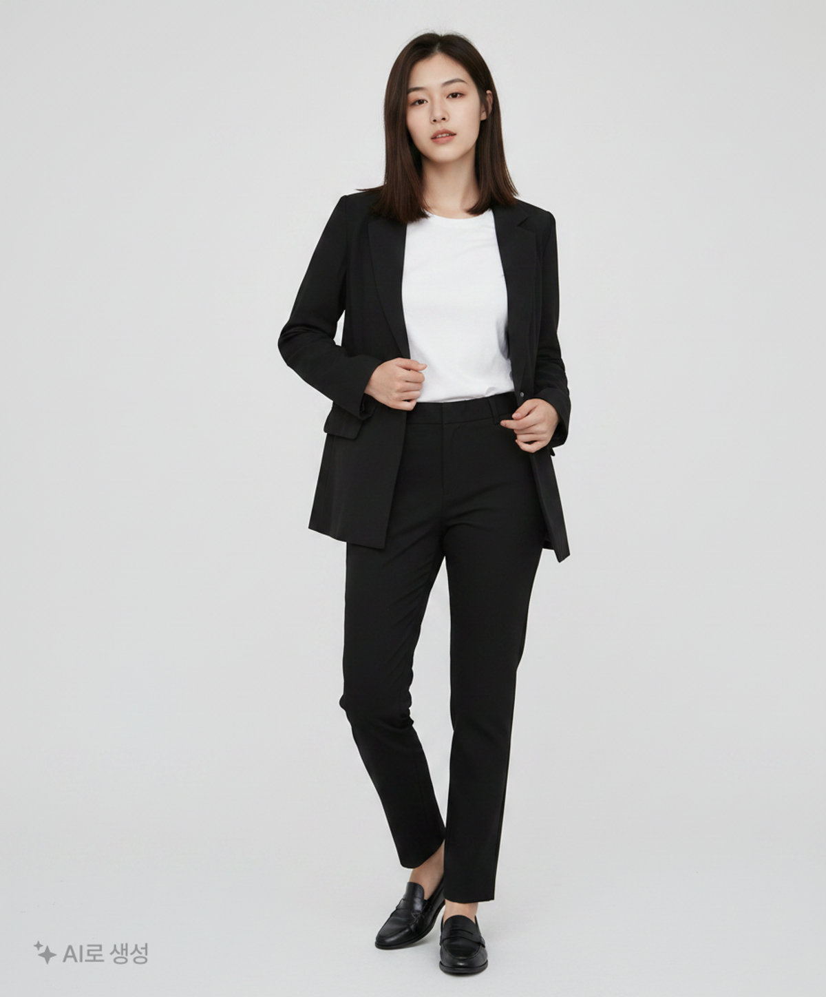 미쏘(MIXXO) 힙기장 싱글 테일러드 자켓 MIWJKC51PG M