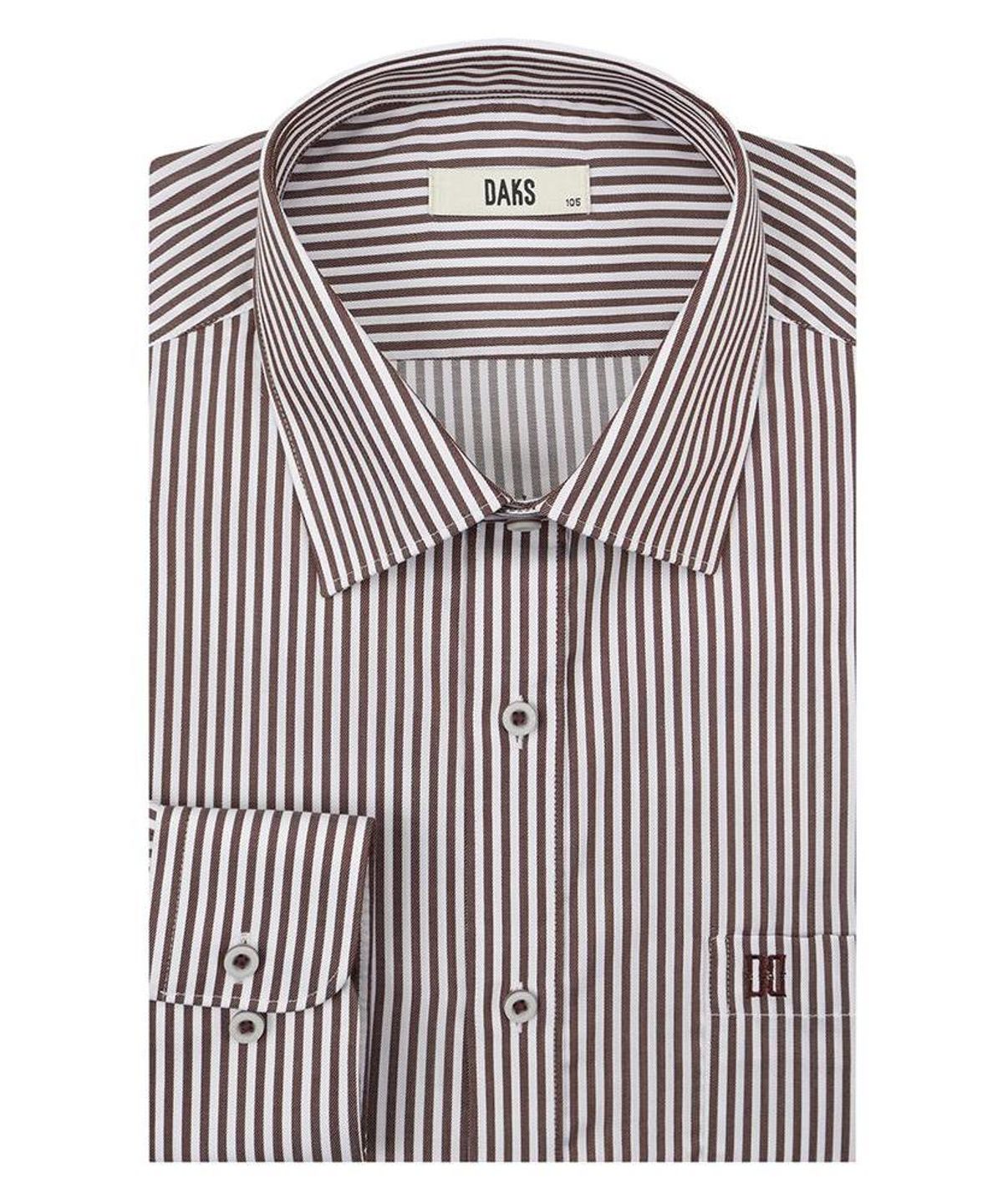 닥스셔츠(DAKS SHIRTS) 면혼방 스트라이프 셔츠 레귤러핏 레드_DLA2SHDL422R1