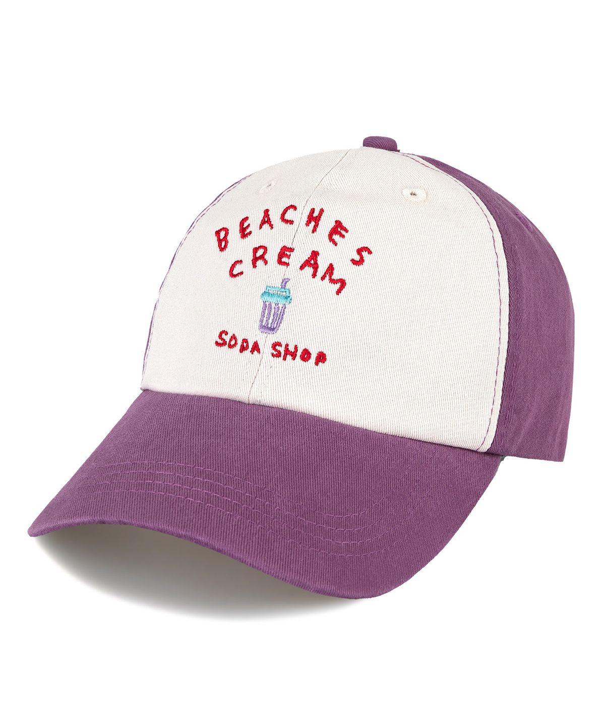 비치스앤 크림 키즈(BEACHESAND CREAM KIDS) 소다샵 투톤 배색 볼캡-퍼플(Soda shop Coloration two-tone Ball cap)
