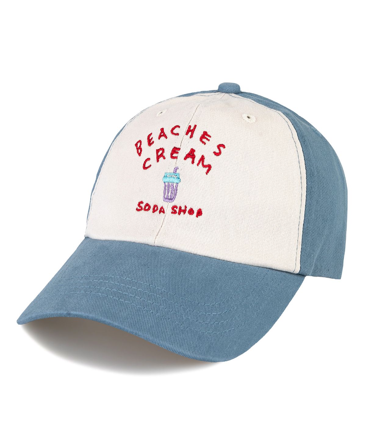 비치스앤 크림 키즈(BEACHESAND CREAM KIDS) 소다샵 투톤 배색 볼캡-스카이블루(Soda shop Coloration two-tone Ball cap)