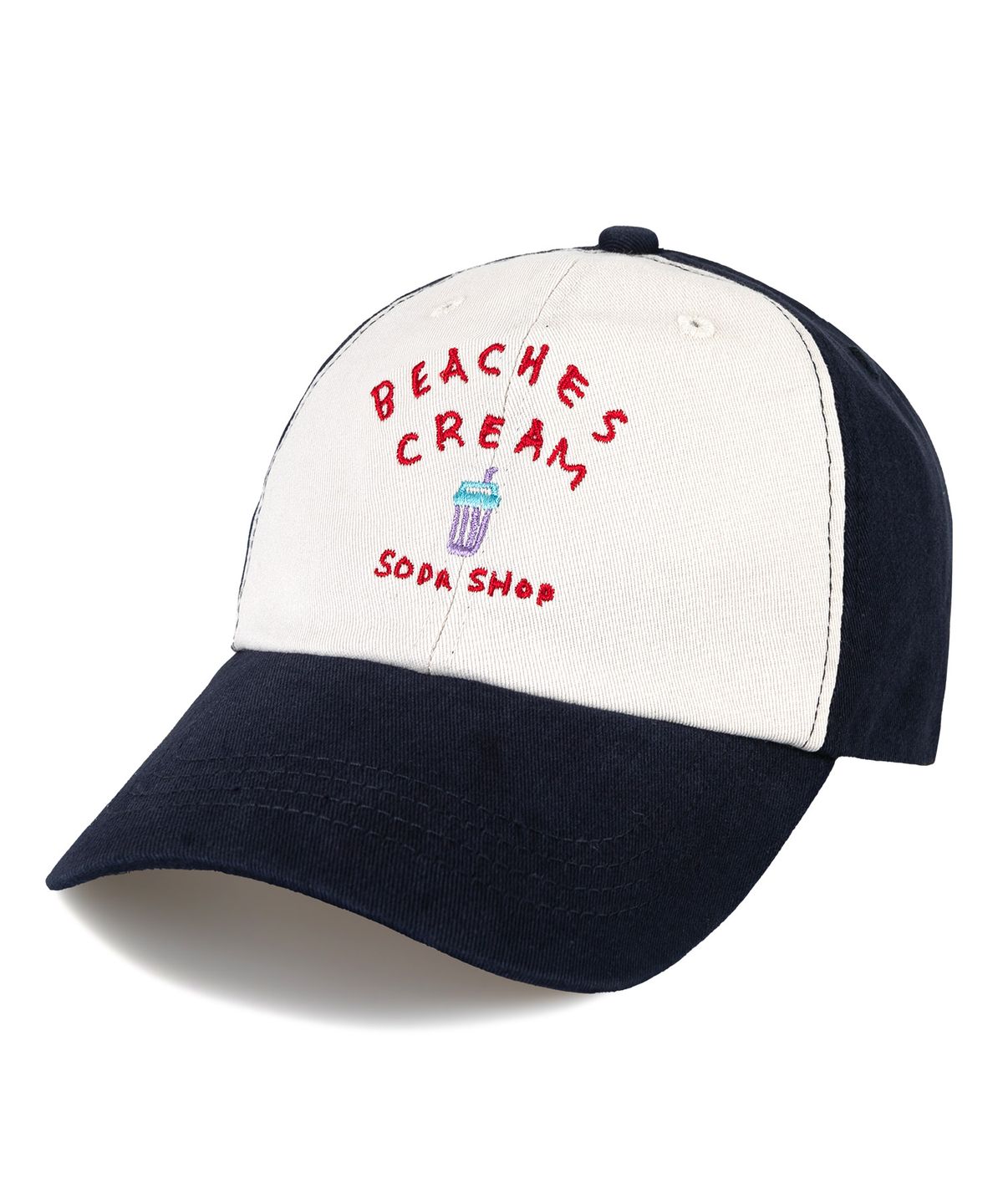 비치스앤 크림 키즈(BEACHESAND CREAM KIDS) 소다샵 투톤 배색 볼캡-네이비(Soda shop Coloration two-tone Ball cap)
